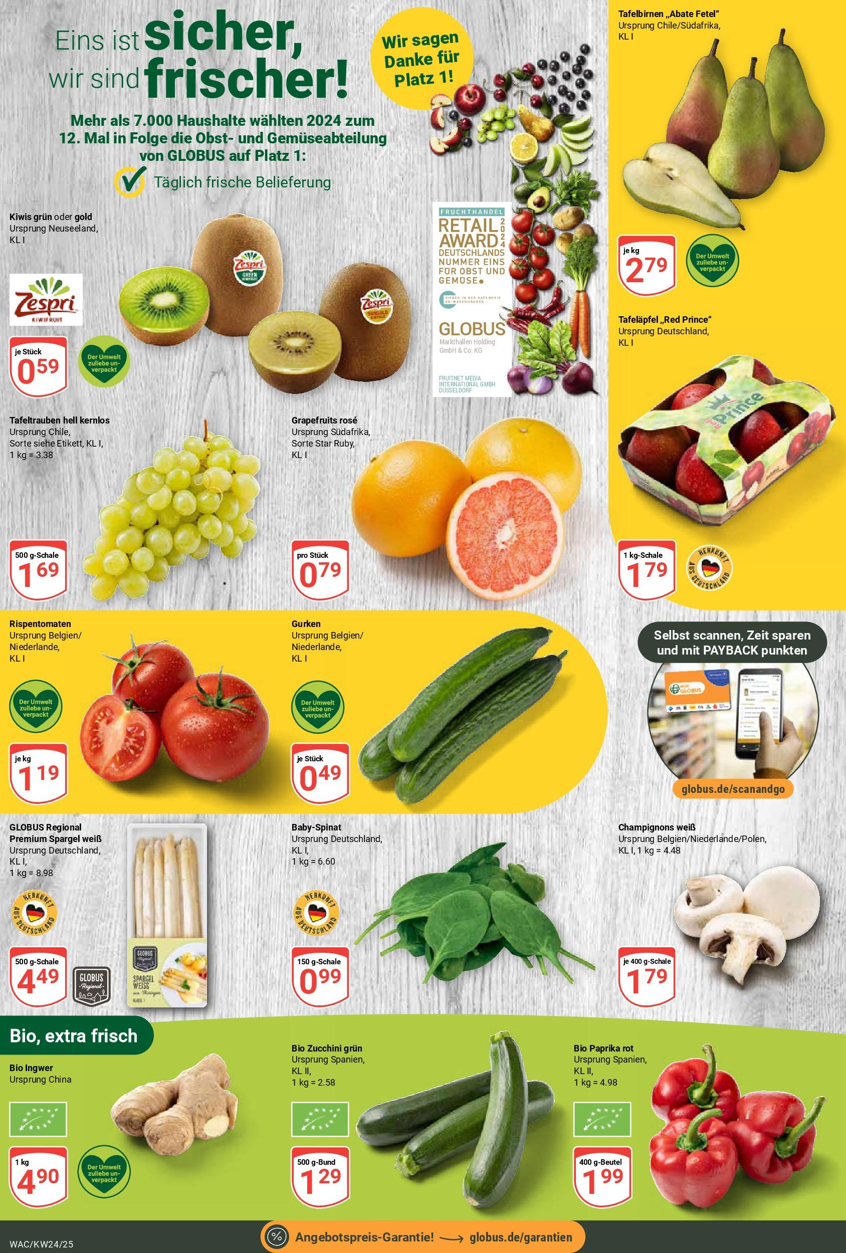 Globus prospekt Markkleeberg	 (ab 08.06.2025) » Angebote online | Seite: 6 | Produkte: Spargel, Grapefruit, Obst, Zucchini