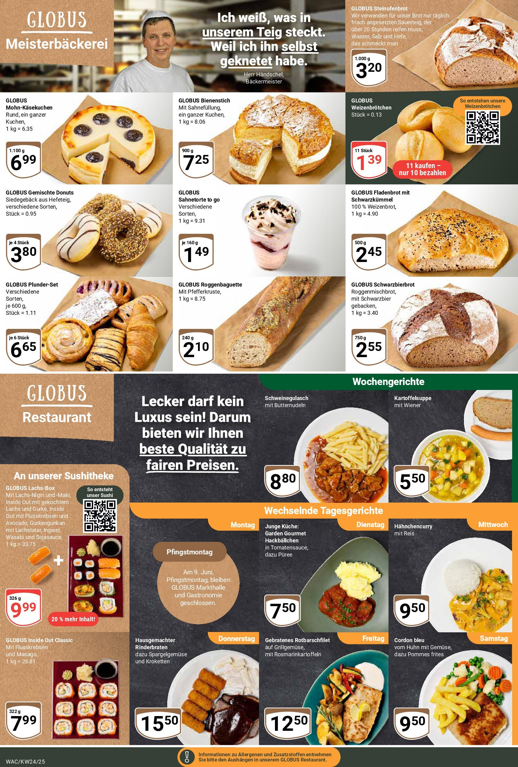 Globus prospekt Markkleeberg	 (ab 08.06.2025) » Angebote online | Seite: 7 | Produkte: Schweinegulasch, Donuts, Reis, Kuchen