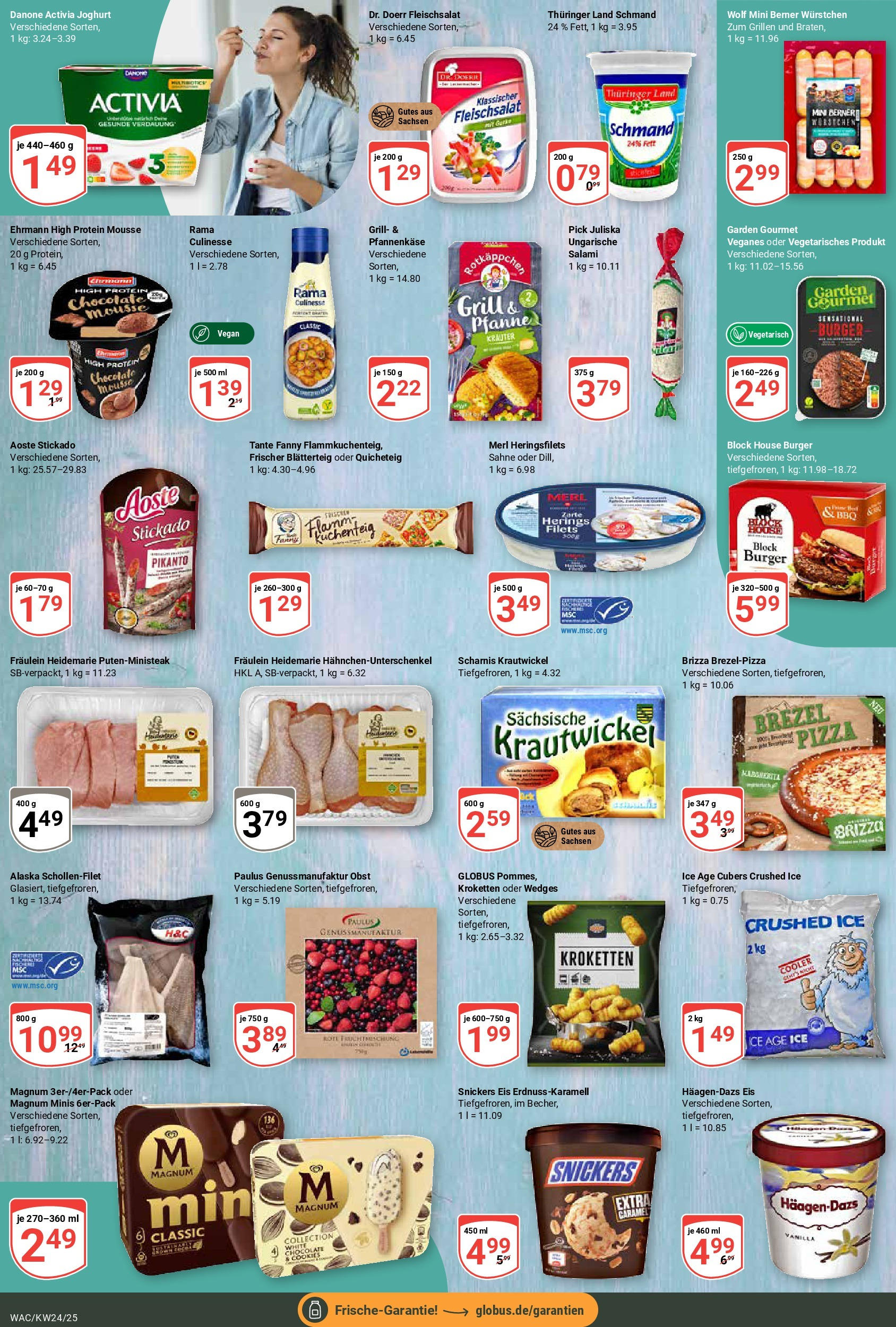 Globus prospekt Markkleeberg	 (ab 08.06.2025) » Angebote online | Seite: 10 | Produkte: Grill, Joghurt, Burger, Snickers