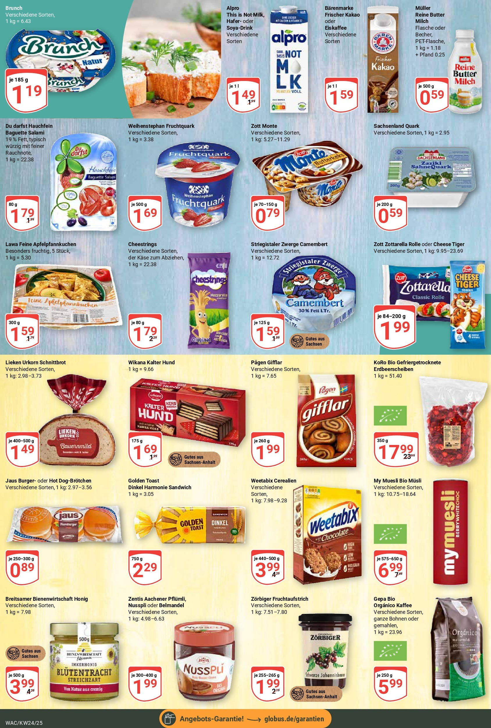 Globus prospekt Markkleeberg	 (ab 08.06.2025) » Angebote online | Seite: 11 | Produkte: Butter, Kaffee, Baguette, Salami