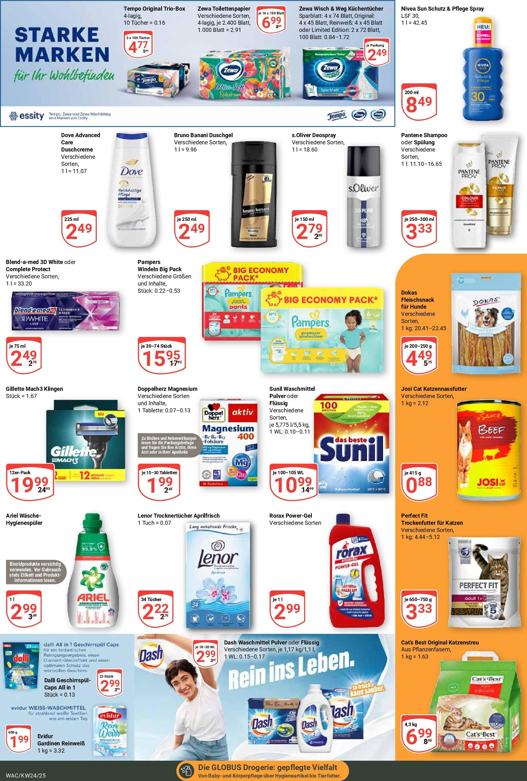 Globus prospekt Markkleeberg	 (ab 08.06.2025) » Angebote online | Seite: 17 | Produkte: Lenor, Ariel, Pampers, Duschgel
