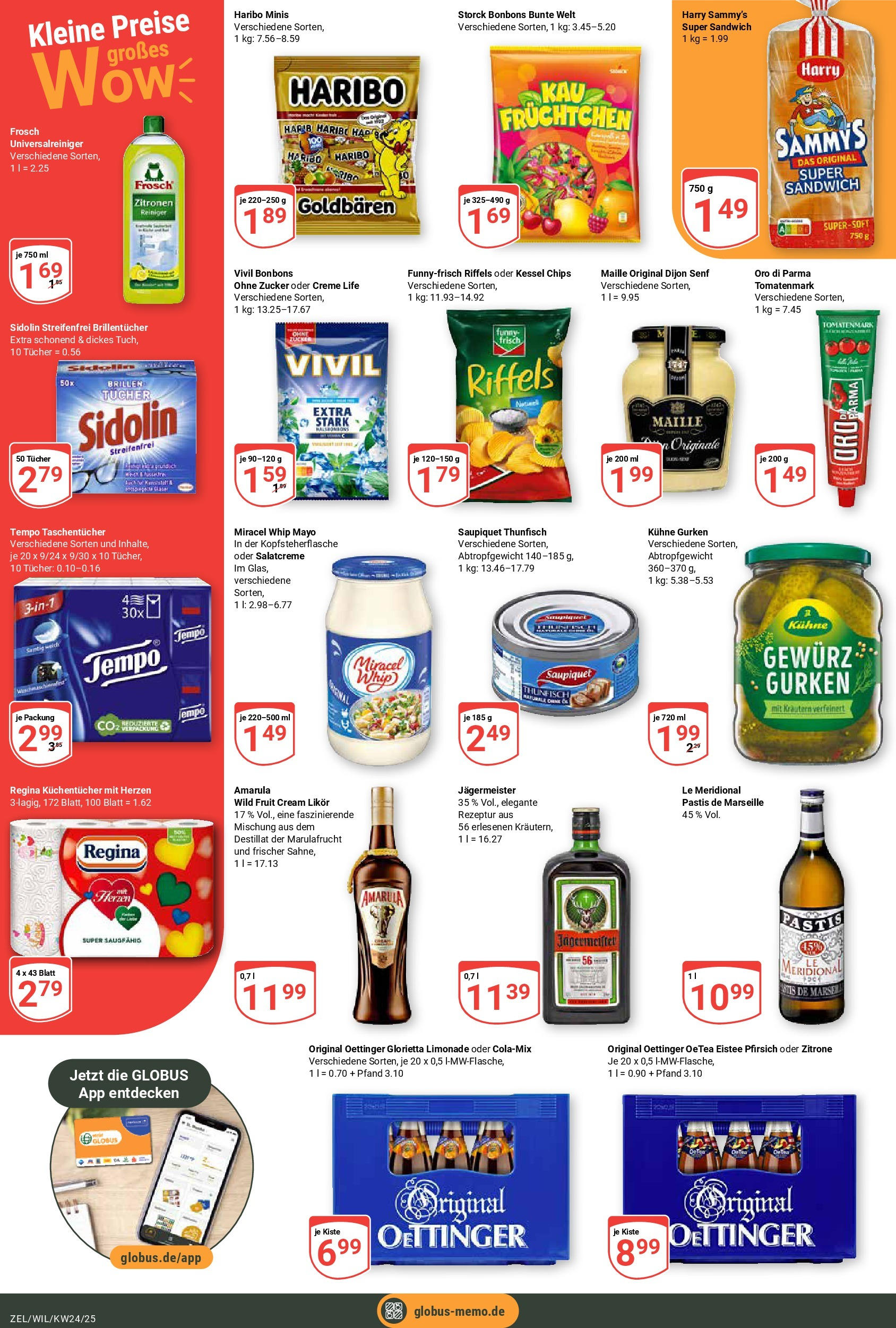 Globus prospekt Zell/mosel	 (ab 08.06.2025) » Angebote online | Seite: 6 | Produkte: Oettinger, Pfirsich, Chips, Zitronen