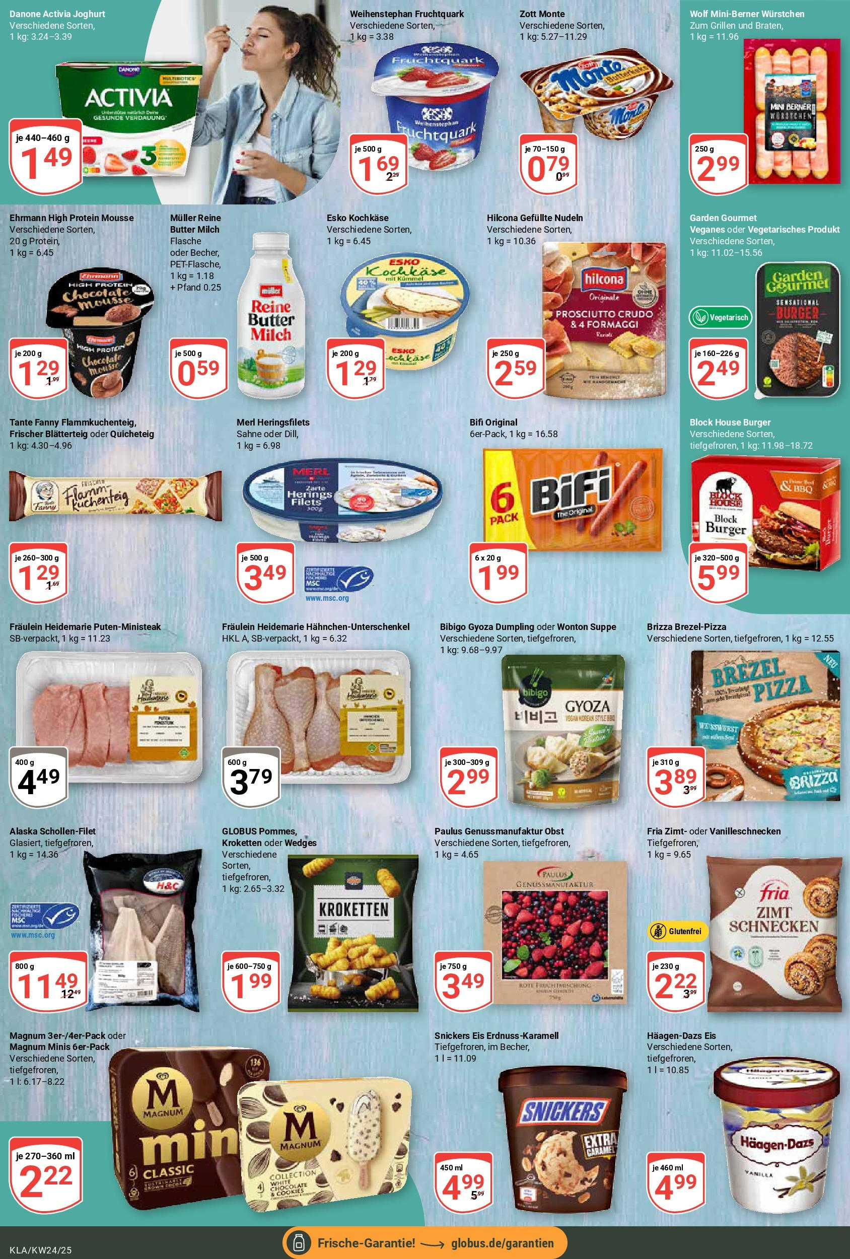 Globus prospekt Kaiserslautern	 (ab 08.06.2025) » Angebote online | Seite: 11 | Produkte: Quark, Burger, Pasta, Salami