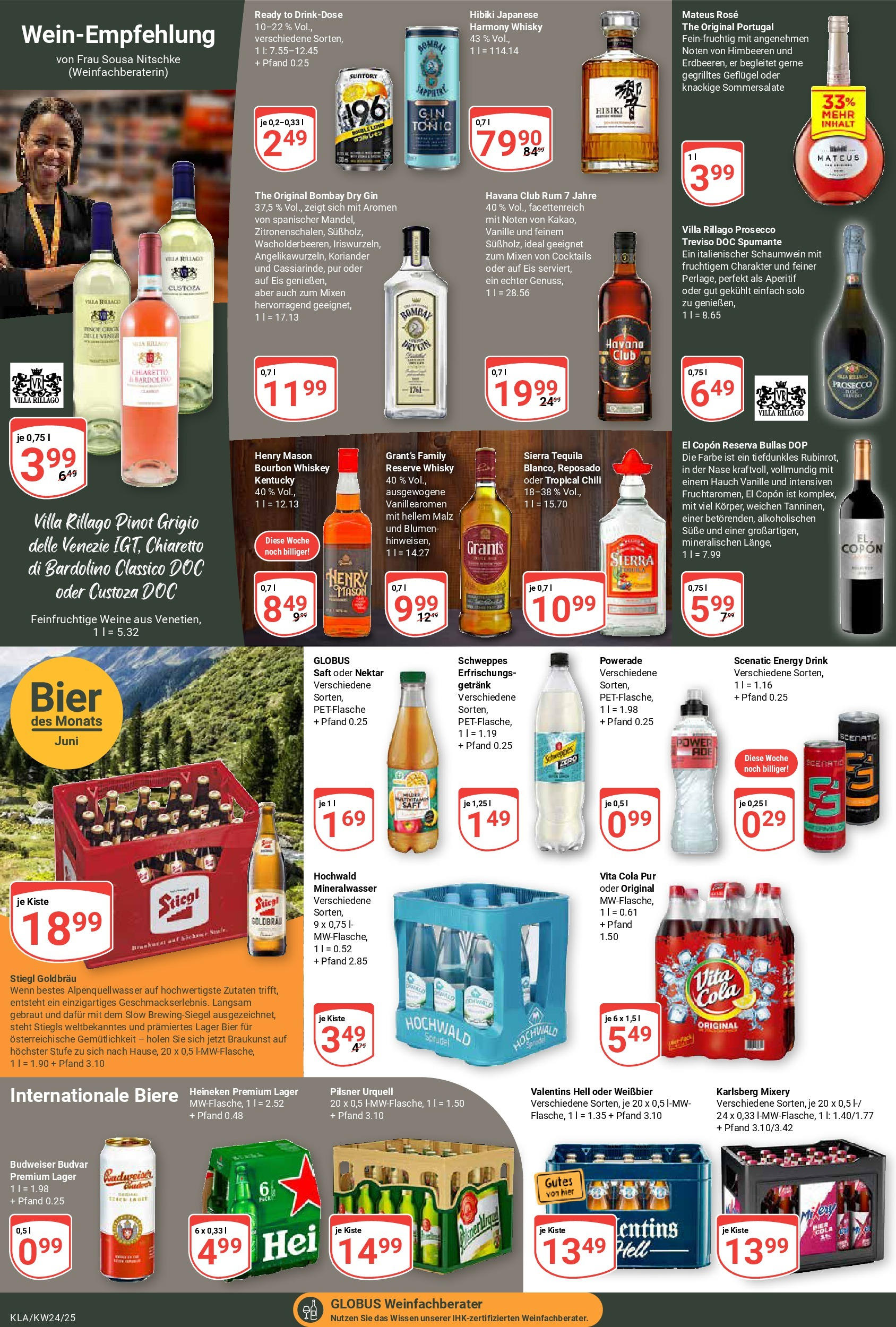 Globus prospekt Kaiserslautern	 (ab 08.06.2025) » Angebote online | Seite: 15 | Produkte: Cola, Mineralwasser, Pilsner urquell, Whiskey