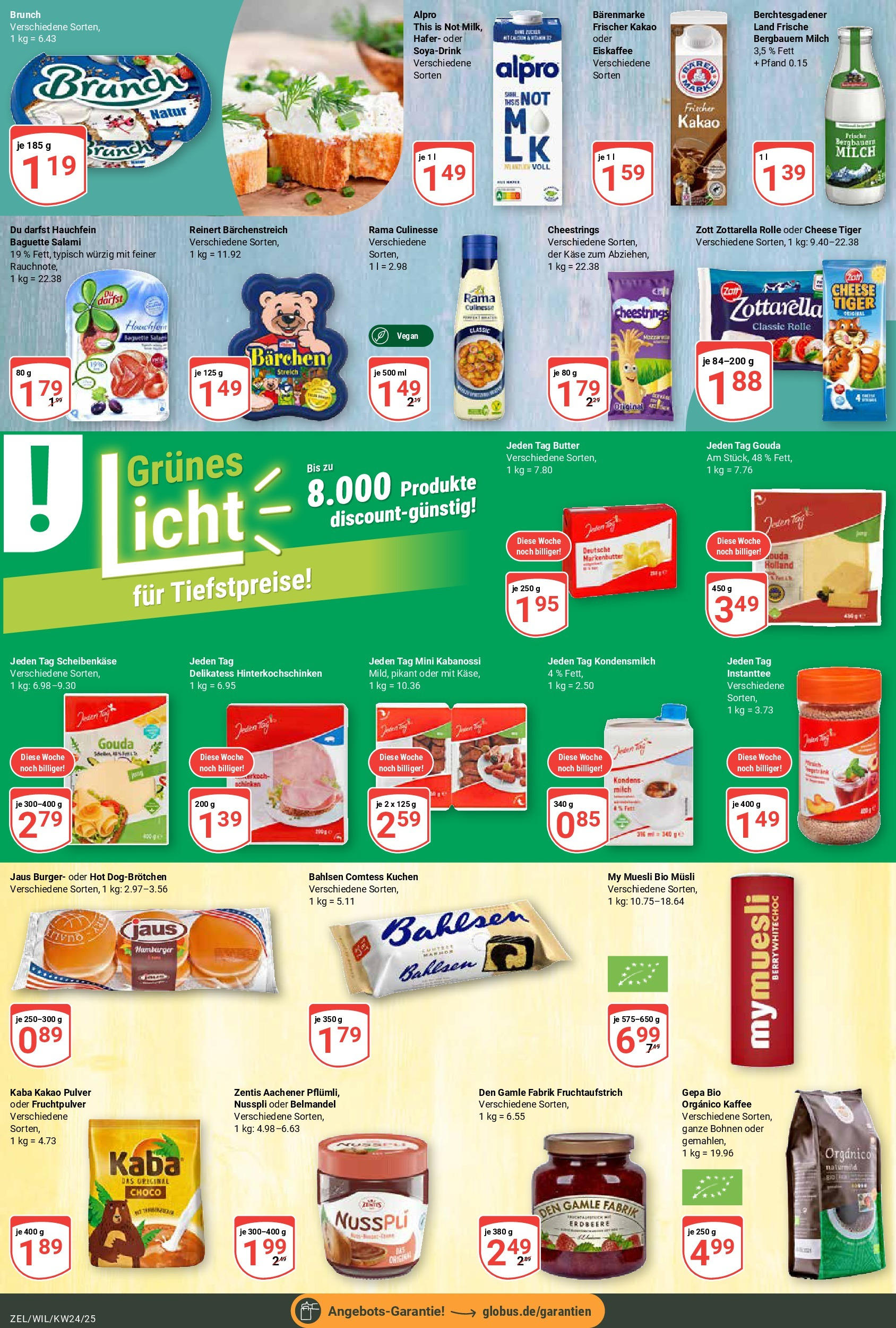 Globus prospekt Zell/mosel	 (ab 08.06.2025) » Angebote online | Seite: 13 | Produkte: Käse, Kaffee, Burger, Alpro