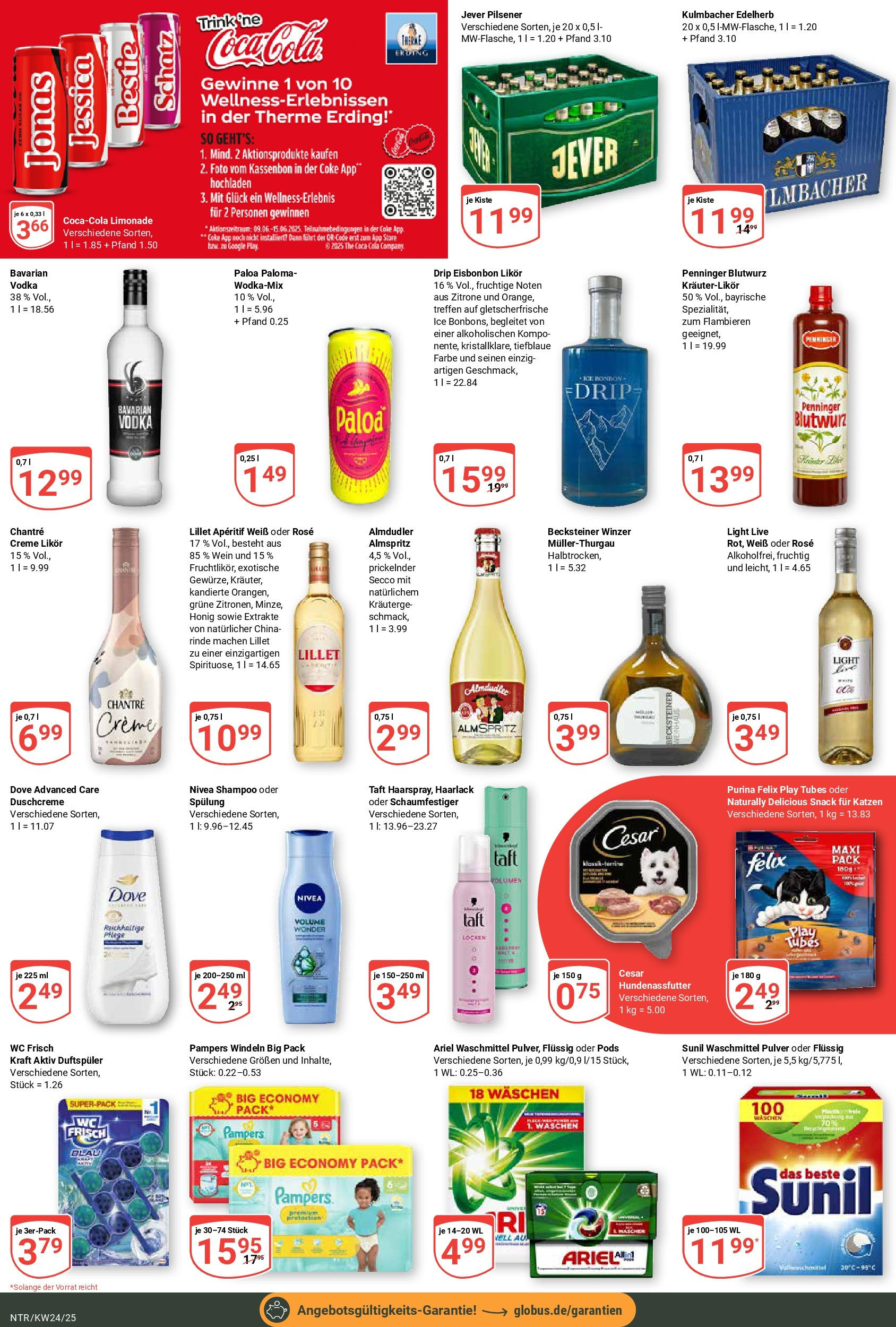 Globus prospekt Neutraubling	 (ab 08.06.2025) » Angebote online | Seite: 5 | Produkte: Pampers, Spülung, Chantré, Vodka