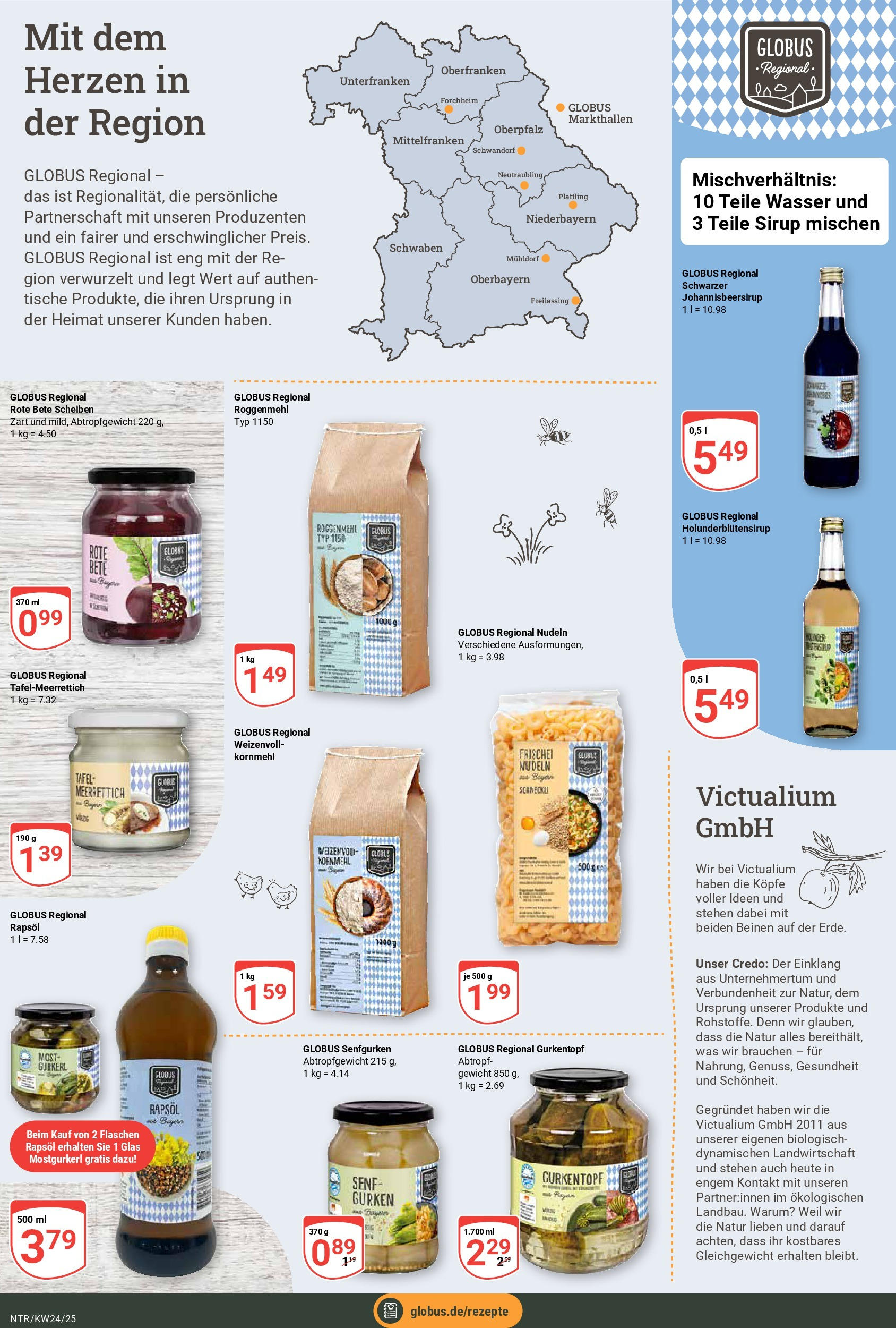 Globus prospekt Neutraubling	 (ab 08.06.2025) » Angebote online | Seite: 10 | Produkte: Sirup, Wasser, Pasta, Gurken