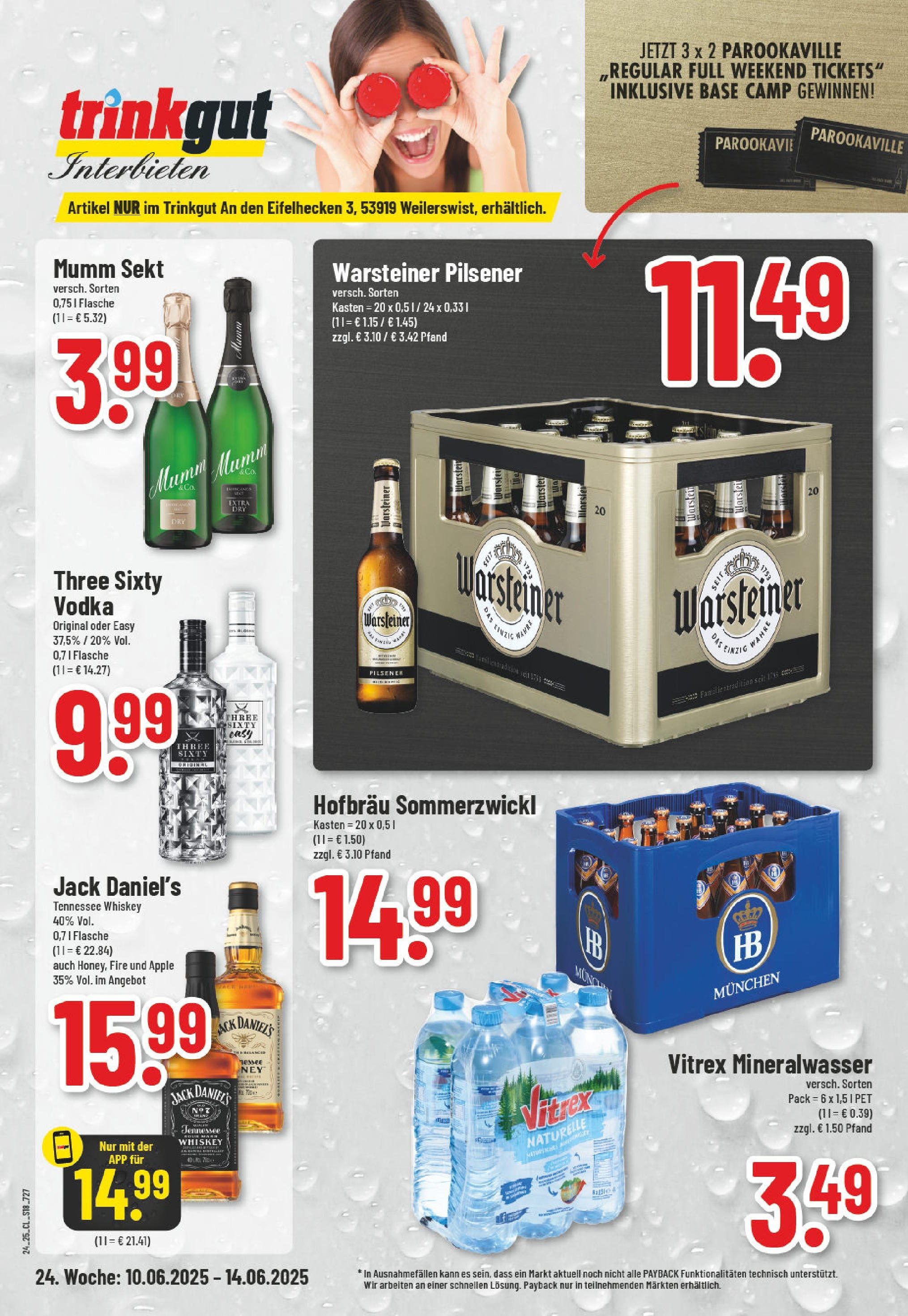 Edeka prospekt Weilerswist	 (ab 08.06.2025) » Angebote Online | Seite: 18 | Produkte: Mumm sekt, Sekt, Vodka, Whiskey
