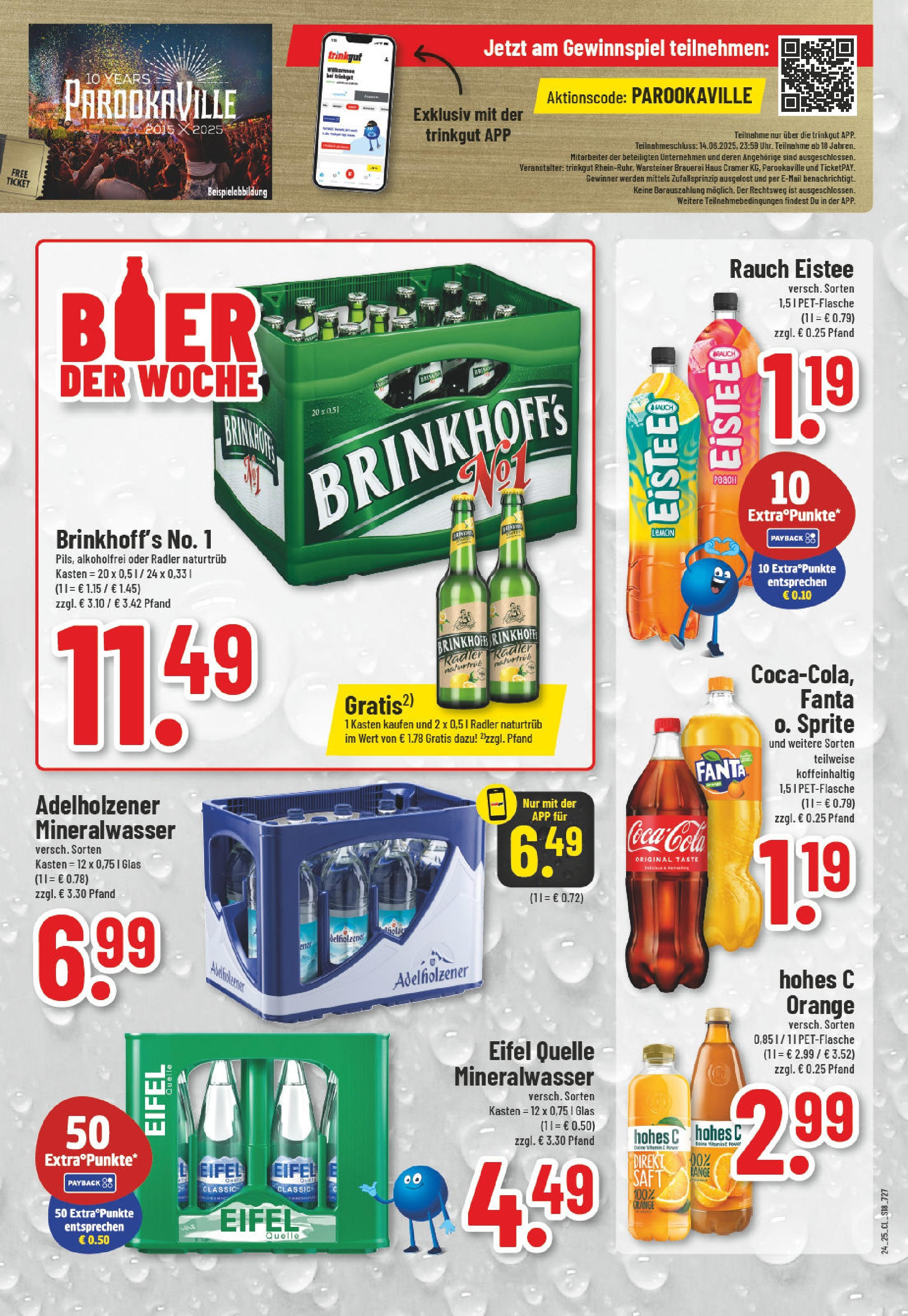 Edeka prospekt Weilerswist	 (ab 08.06.2025) » Angebote Online | Seite: 19 | Produkte: Sprite, Adelholzener, Mineralwasser, Hohes c