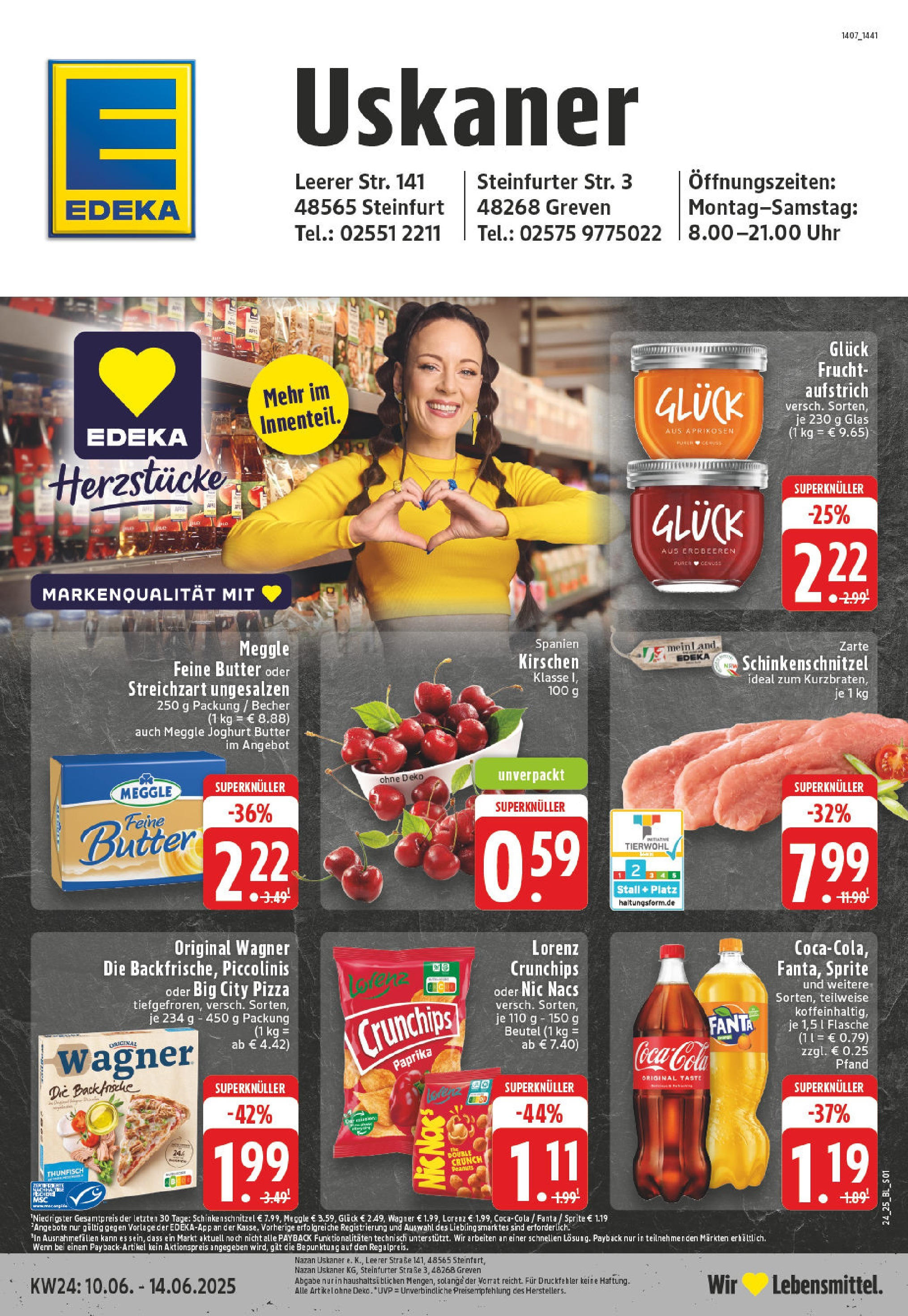 EDEKA Prospekt ab 08.06.2025 - Prospekt Greven Online Vorschau von dem Prospekt des Geschäftes Edeka, gültig ab dem 08.06.2025