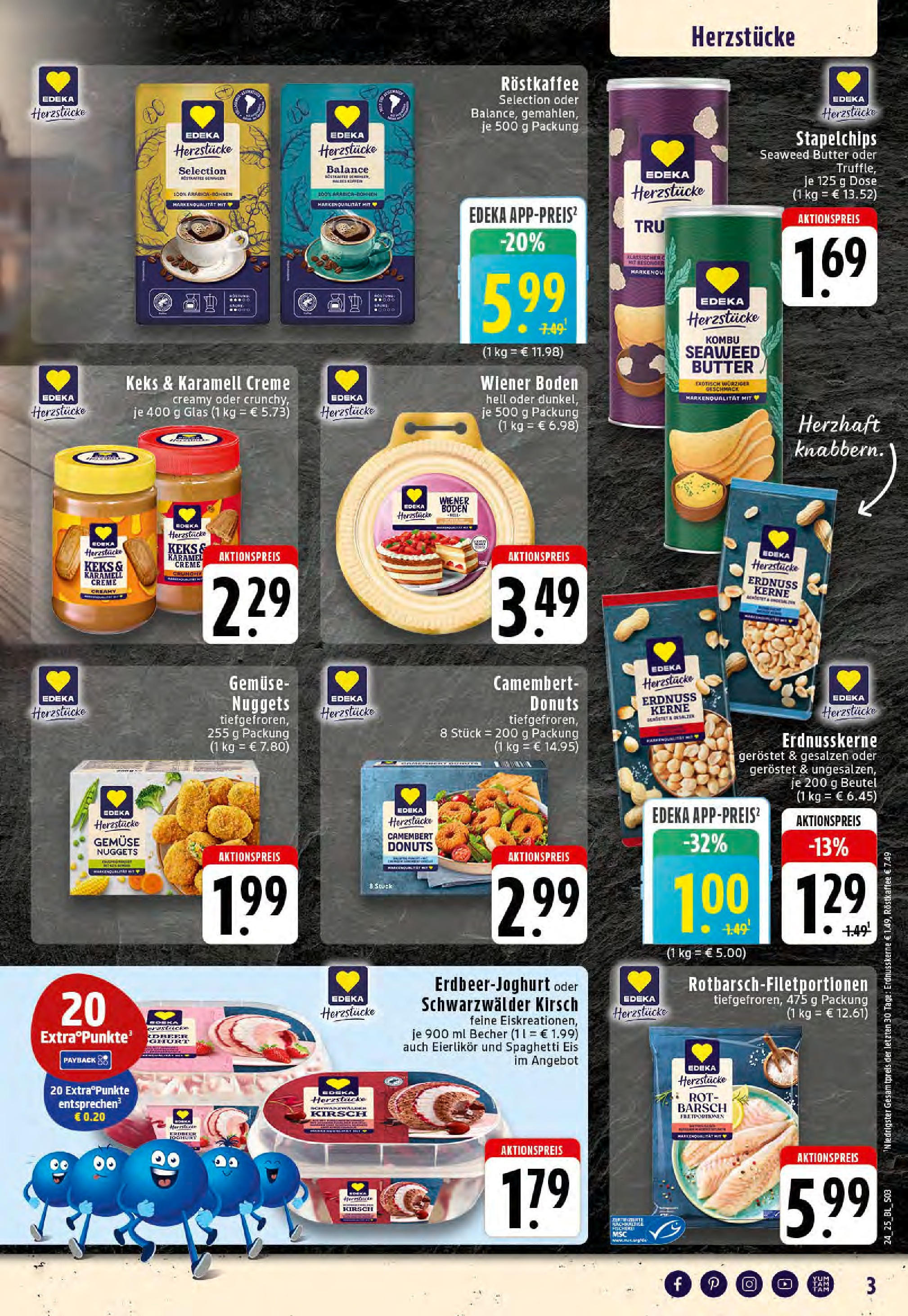Edeka prospekt Hörstel-Riesenbeck	 (ab 08.06.2025) » Angebote Online | Seite: 3 | Produkte: Creme, Gemüse, Chips, Eis