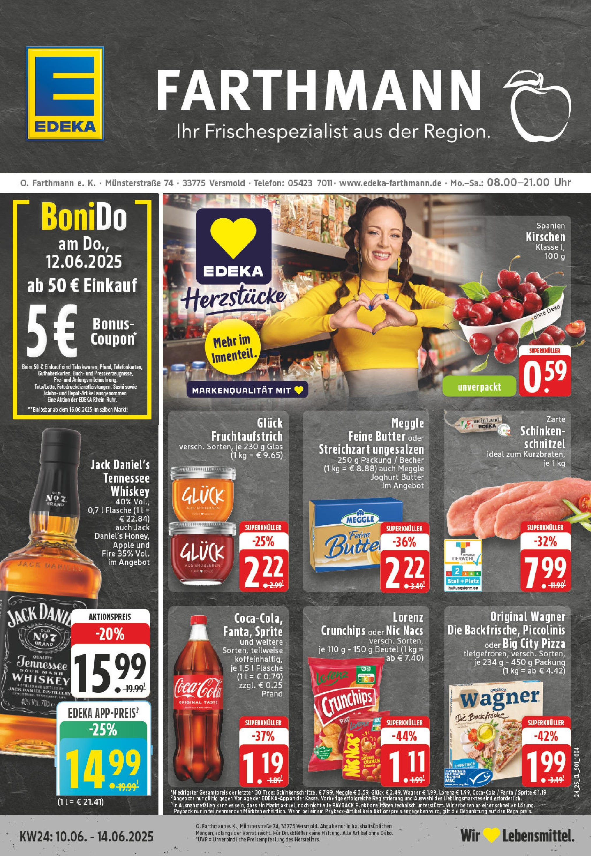 Edeka prospekt Versmold	 (ab 08.06.2025) » Angebote Online | Seite: 1 | Produkte: Fanta, Piccolinis, Pizza, Uhr