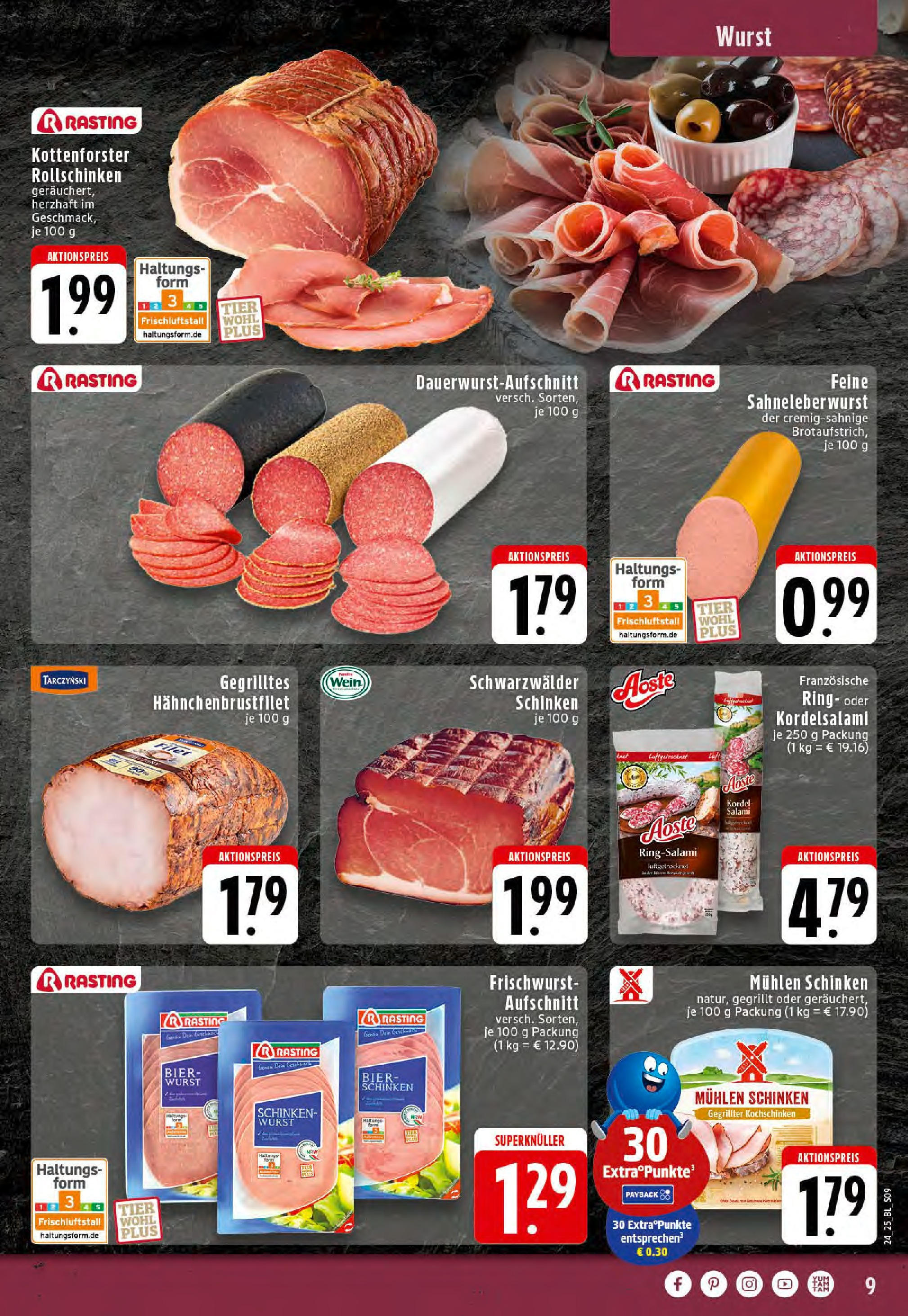 Edeka prospekt Hörstel-Riesenbeck	 (ab 08.06.2025) » Angebote Online | Seite: 9 | Produkte: Bier, Wurst, Salami, Schinken
