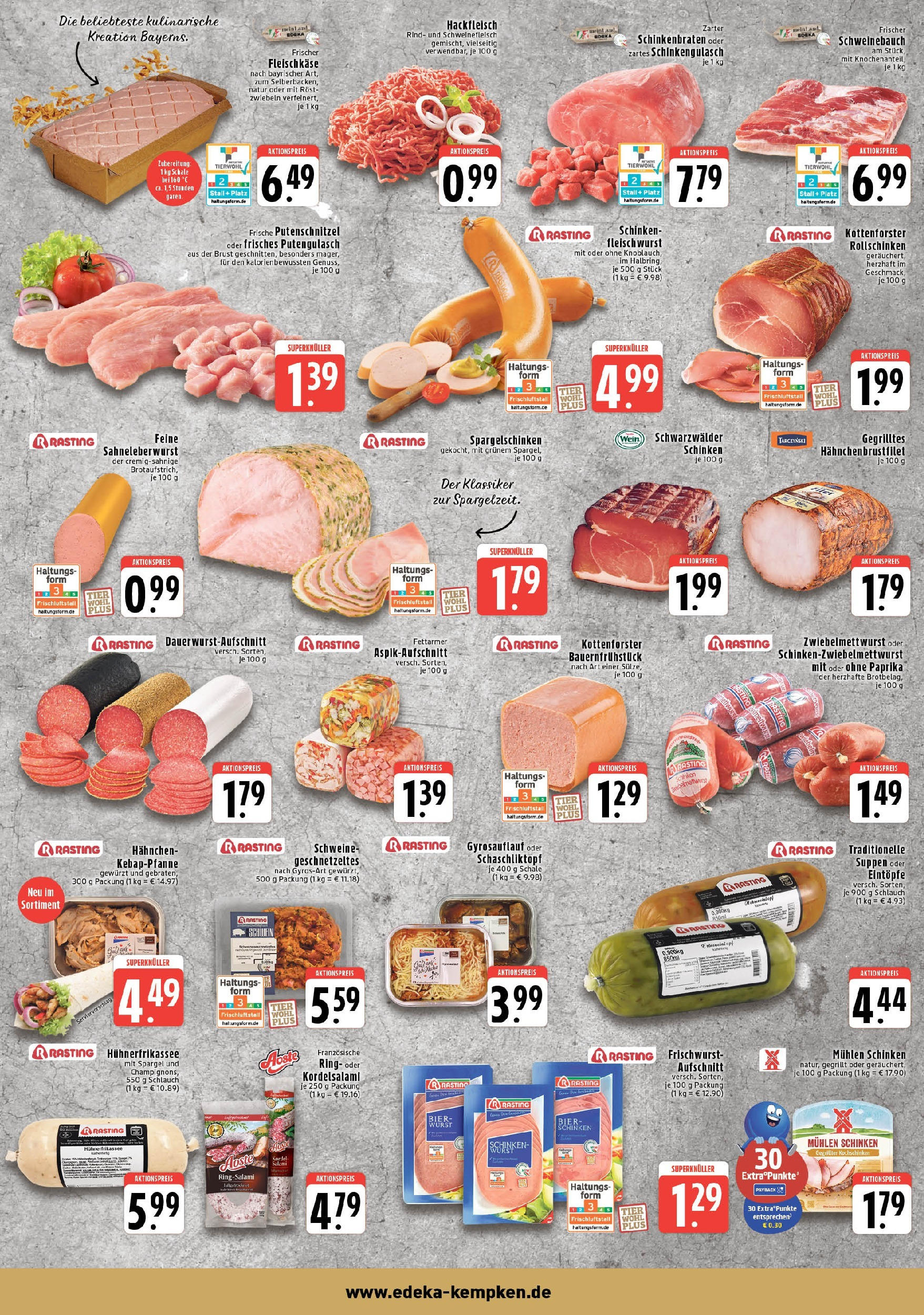 Edeka prospekt Krefeld	 (ab 08.06.2025) » Angebote Online | Seite: 3 | Produkte: Hahnchen, Putenschnitzel, Schinken, Hackfleisch