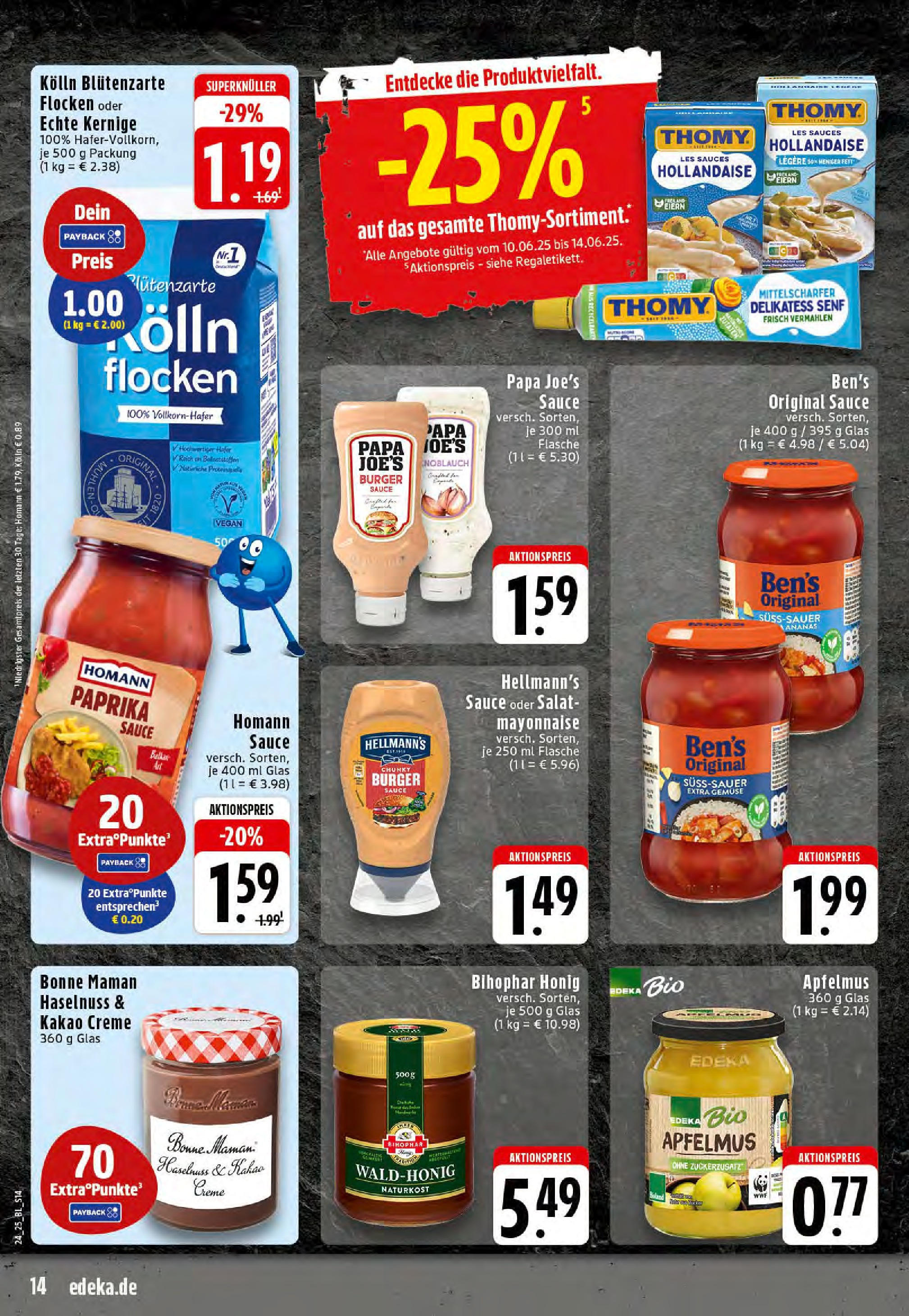 Edeka prospekt Hörstel-Riesenbeck	 (ab 08.06.2025) » Angebote Online | Seite: 14 | Produkte: Apple, Creme, Flocken, Salat