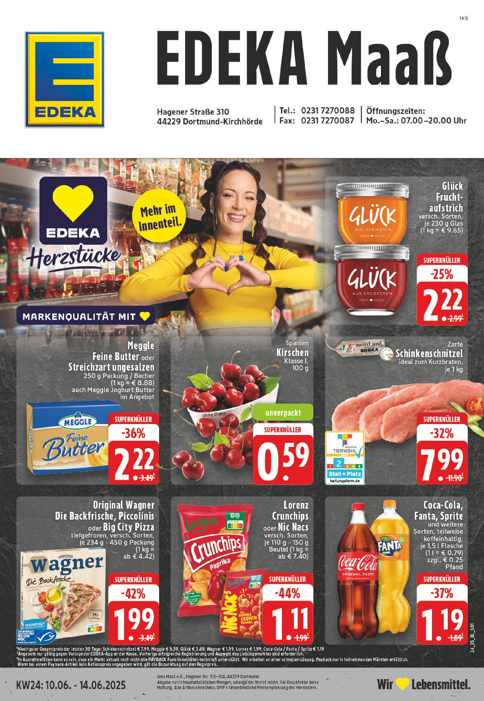 Edeka prospekt Dortmund	 (ab 08.06.2025) » Angebote Online | Seite: 1 | Produkte: Lorenz crunchips, Piccolinis, Pizza, Uhr