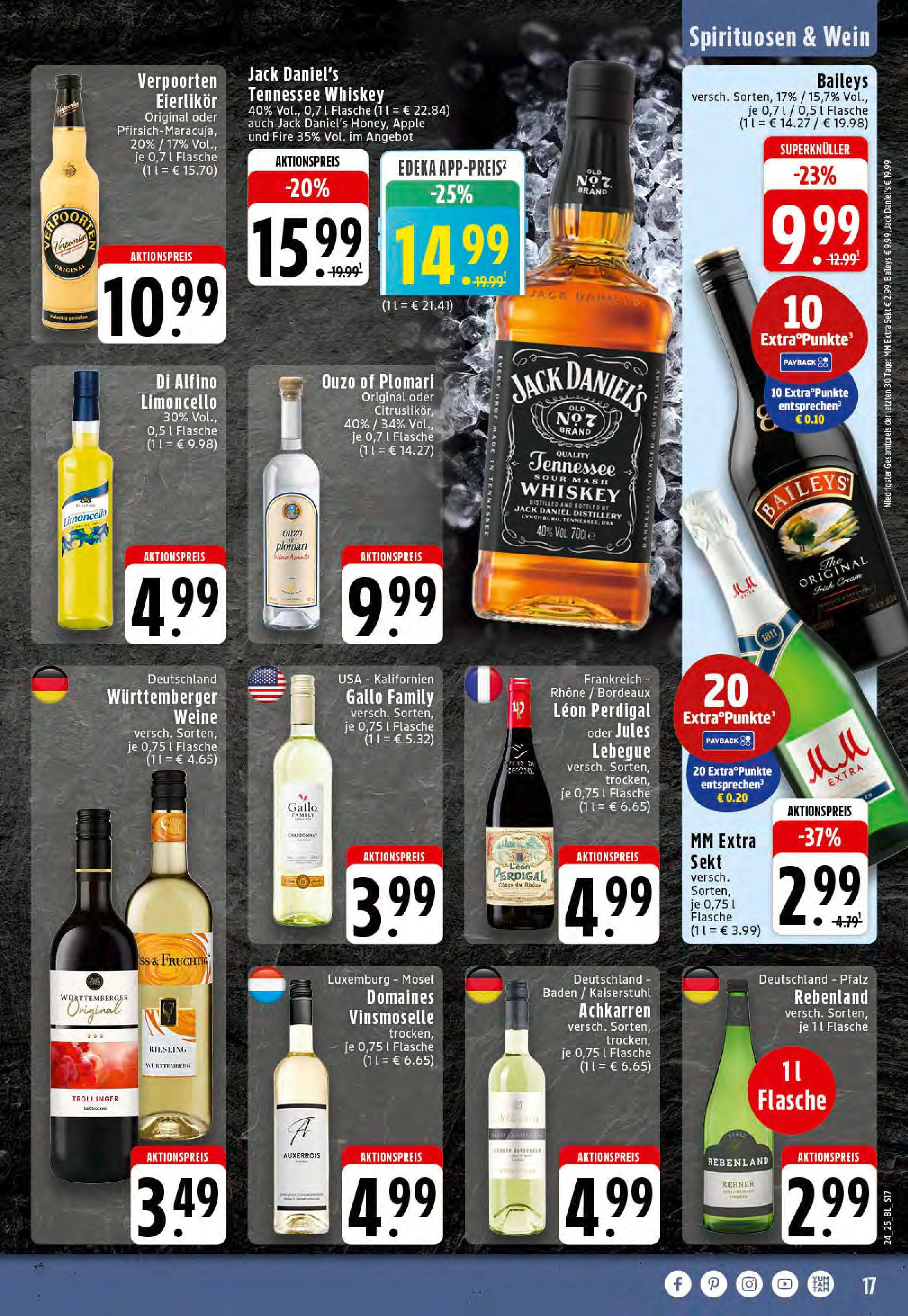 Edeka prospekt Hörstel-Riesenbeck	 (ab 08.06.2025) » Angebote Online | Seite: 17 | Produkte: Sekt, Baileys, Wein, Whiskey