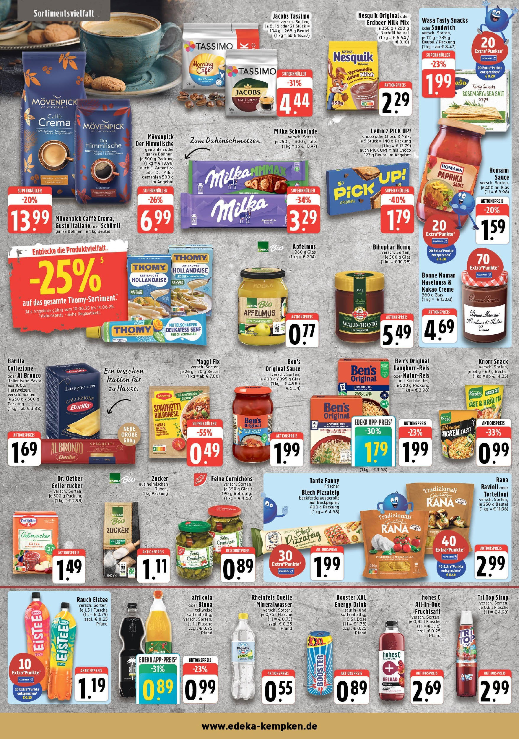 Edeka prospekt Krefeld	 (ab 08.06.2025) » Angebote Online | Seite: 6 | Produkte: Nesquik, Milka schokolade, Sirup, Mineralwasser