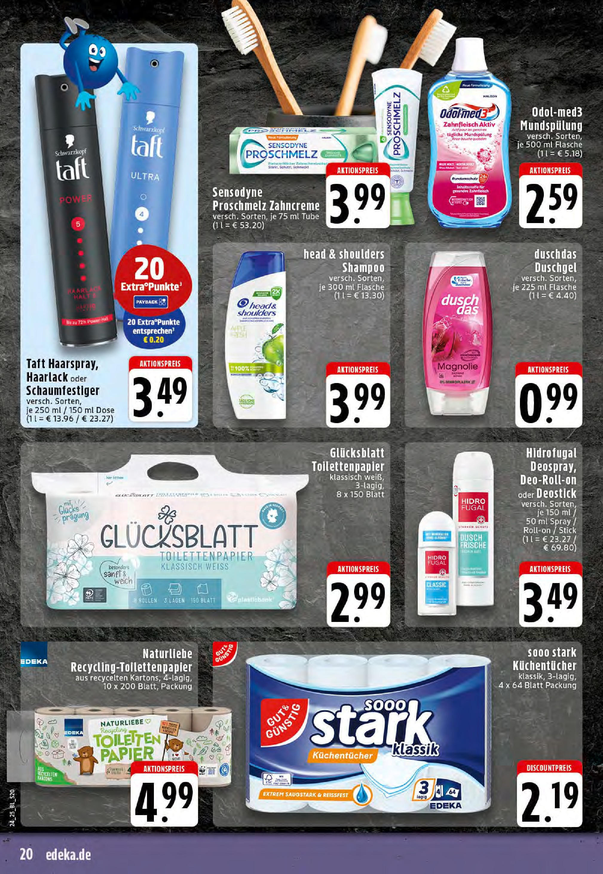 Edeka prospekt Hörstel-Riesenbeck	 (ab 08.06.2025) » Angebote Online | Seite: 20 | Produkte: Head & shoulders, Duschgel, Duschdas, Shower Gel
