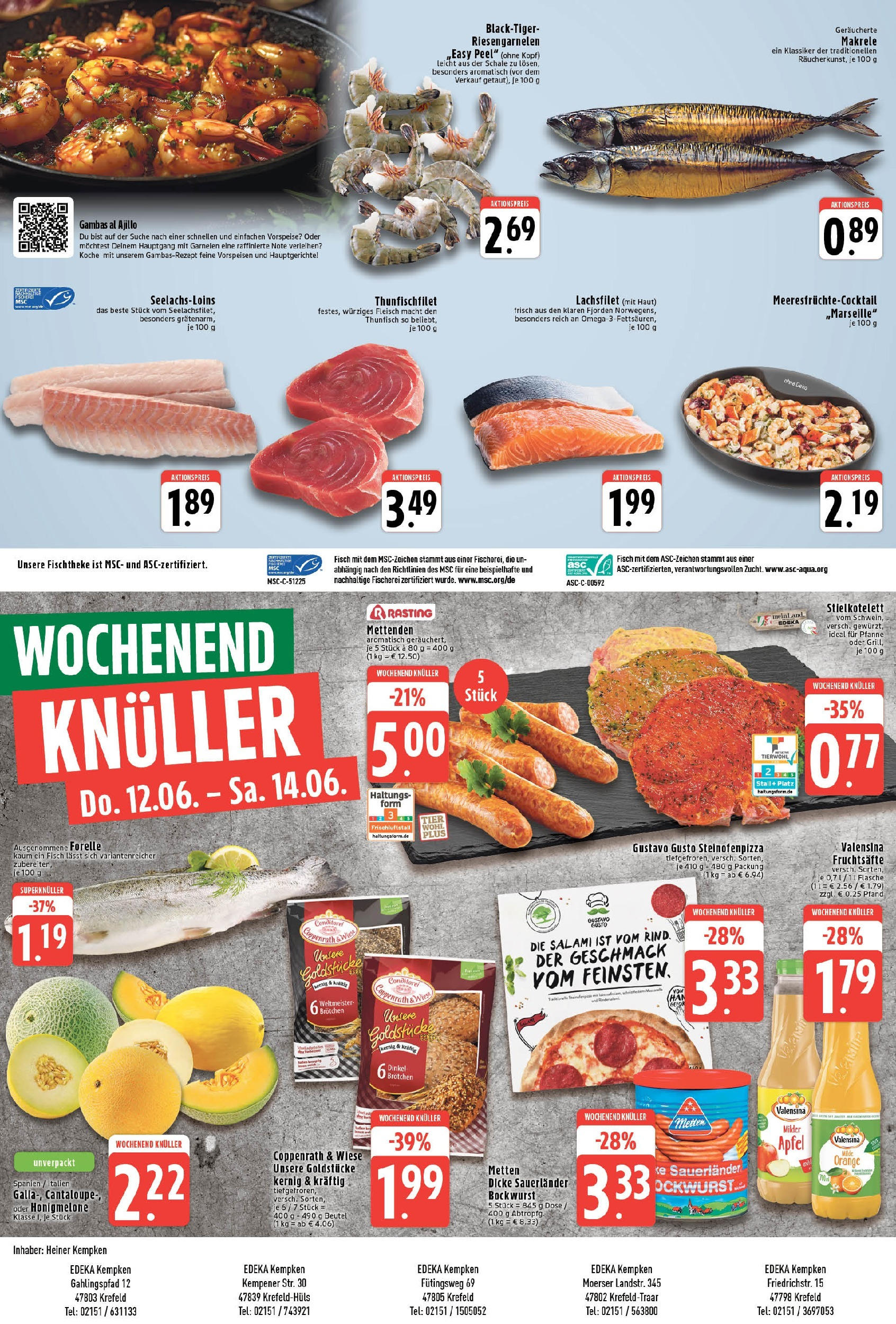 Edeka prospekt Krefeld	 (ab 08.06.2025) » Angebote Online | Seite: 8 | Produkte: Gustavo gusto, Thunfisch, Äpfel, Valensina