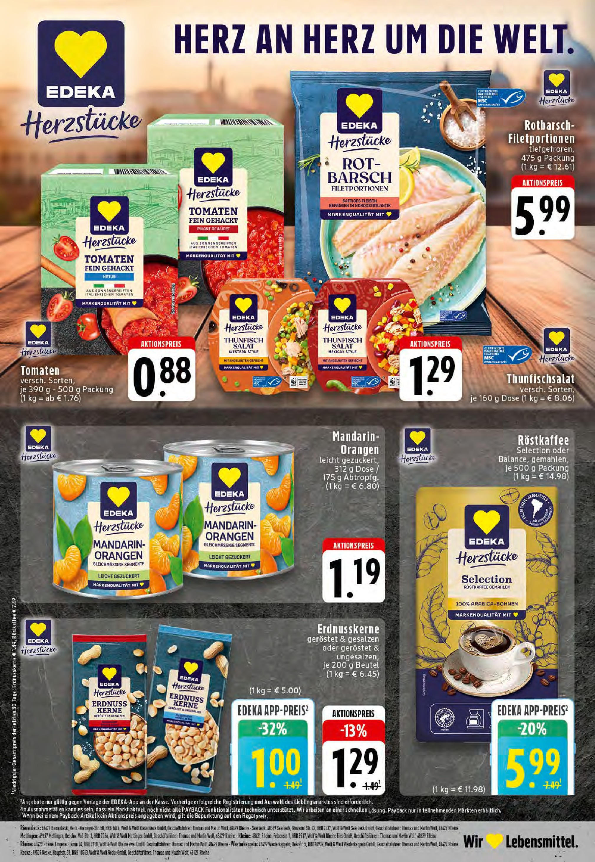 Edeka prospekt Hörstel-Riesenbeck	 (ab 08.06.2025) » Angebote Online | Seite: 24 | Produkte: Thunfisch, Orangen, Tomaten, Salat