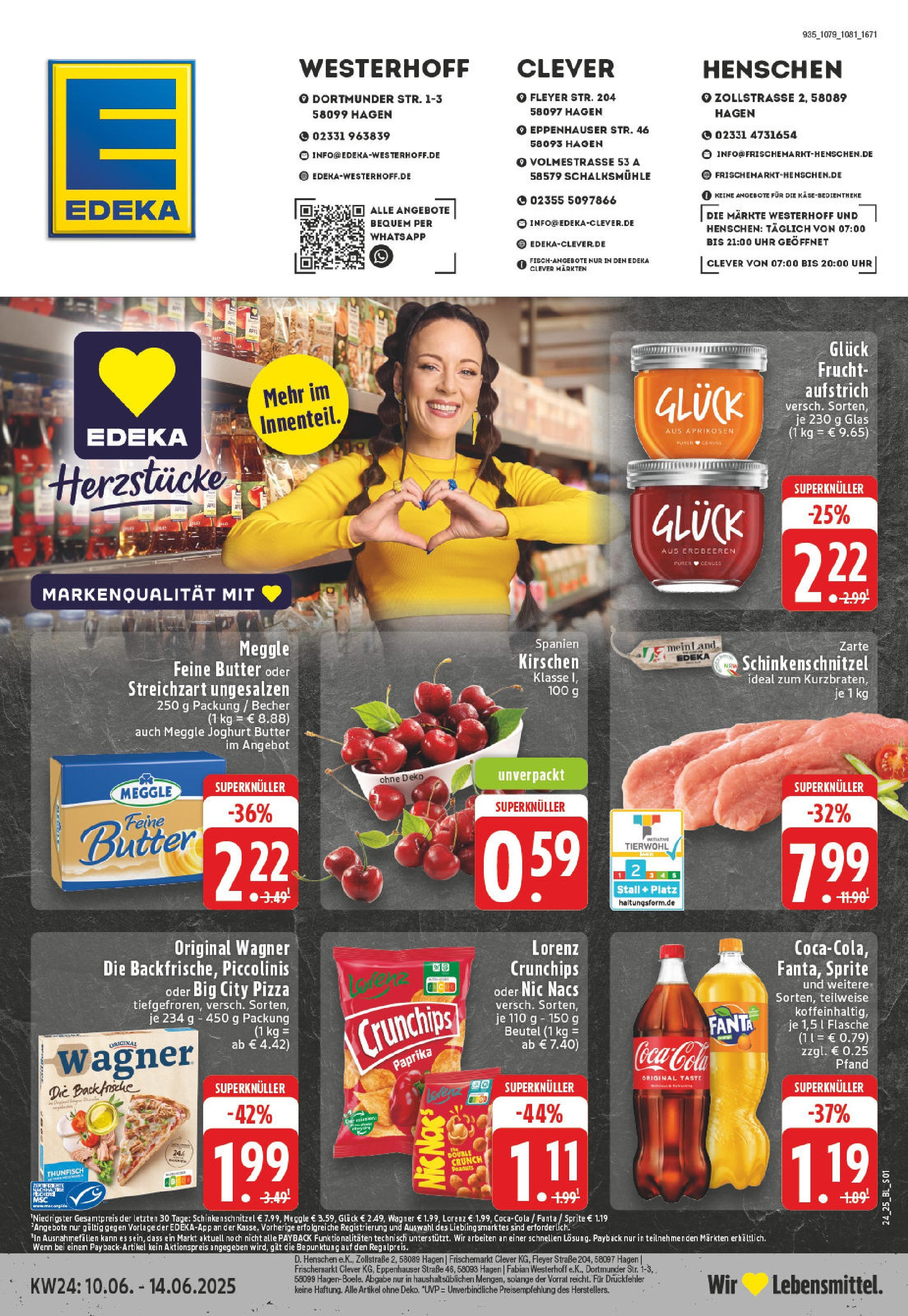 Edeka prospekt Hagen	 (ab 08.06.2025) » Angebote Online | Seite: 1 | Produkte: Butter, Joghurt, Lorenz crunchips, Piccolinis