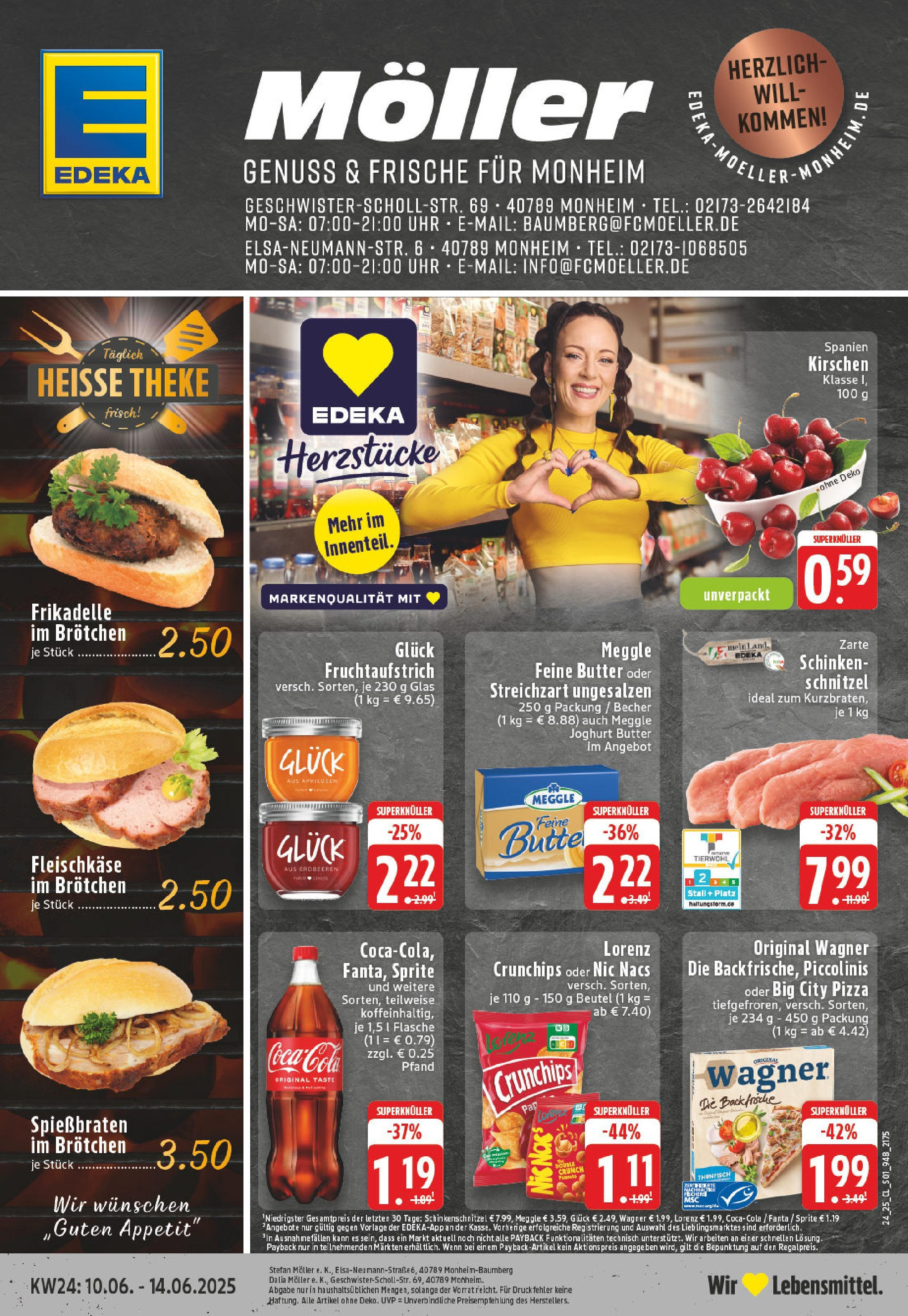 EDEKA Prospekt ab 08.06.2025 - Prospekt Monheim-Baumberg Online Vorschau von dem Prospekt des Geschäftes Edeka, gültig ab dem 08.06.2025