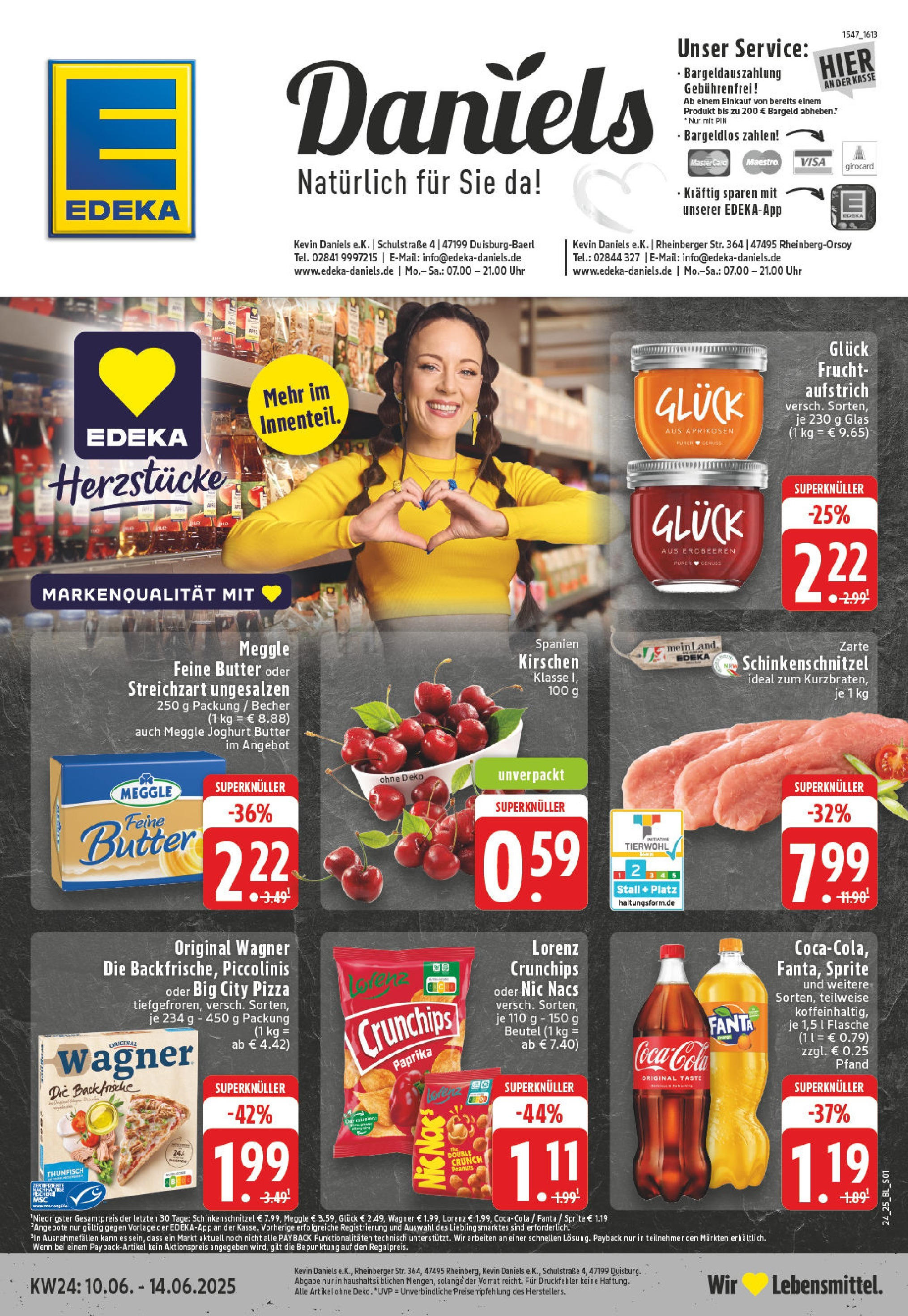 EDEKA Prospekt ab 08.06.2025 - Prospekt Rheinberg Online Vorschau von dem Prospekt des Geschäftes Edeka, gültig ab dem 08.06.2025