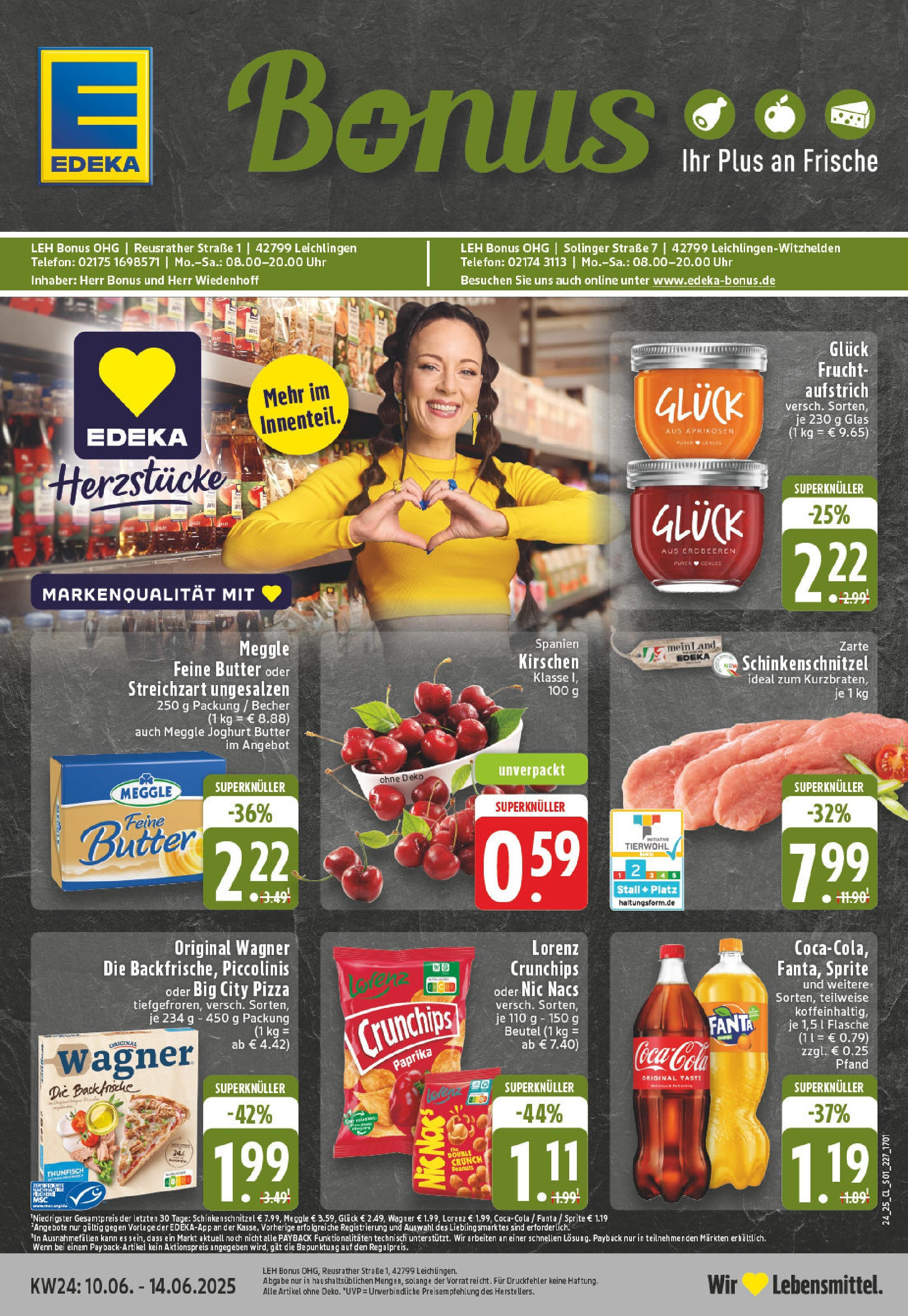 EDEKA Prospekt ab 08.06.2025 - Prospekt Leichlingen-Witzhelden Online Vorschau von dem Prospekt des Geschäftes Edeka, gültig ab dem 08.06.2025