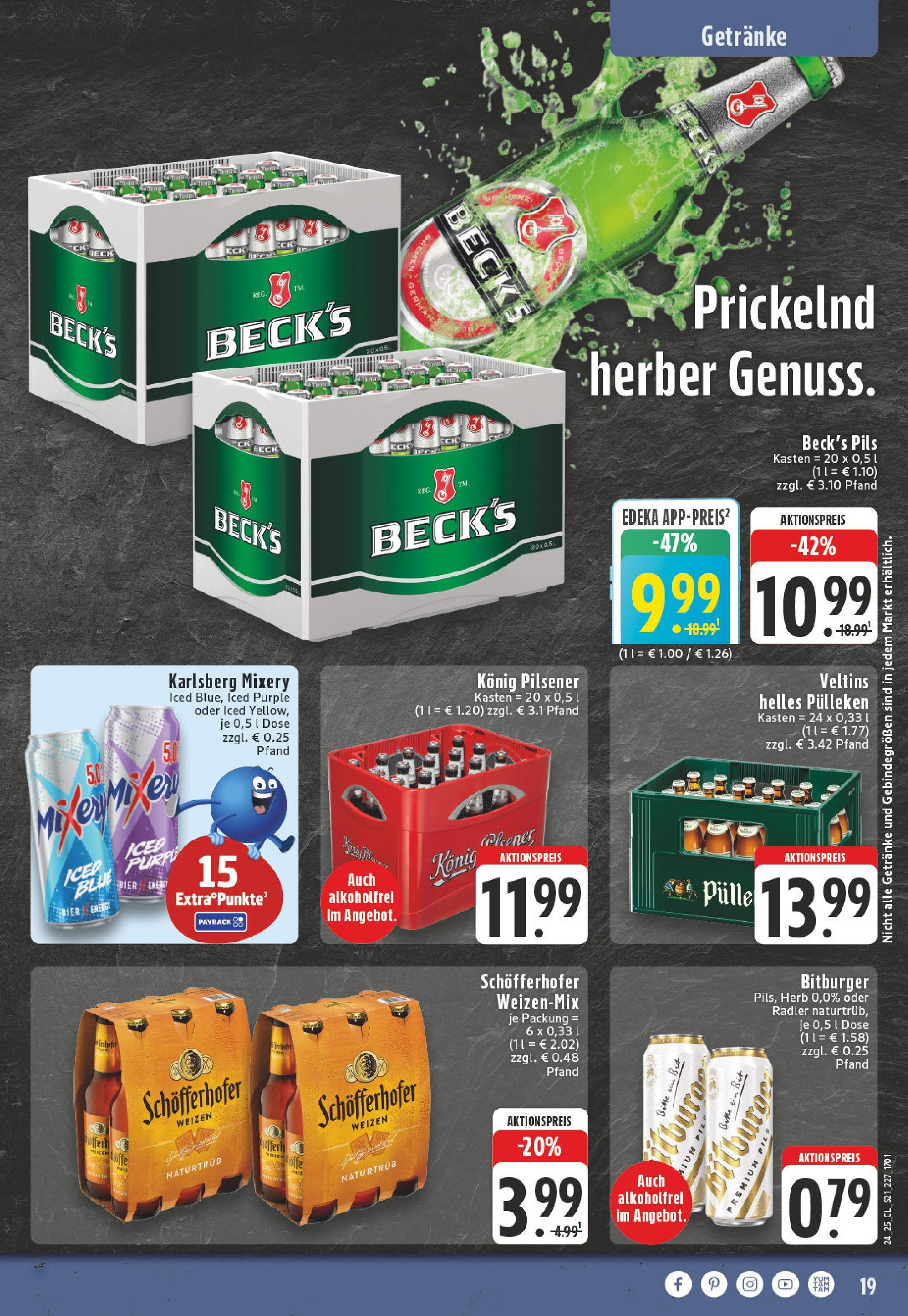 Edeka prospekt Leichlingen-Witzhelden	 (ab 08.06.2025) » Angebote Online | Seite: 19 | Produkte: Bier, Radler, Mixery, Veltins
