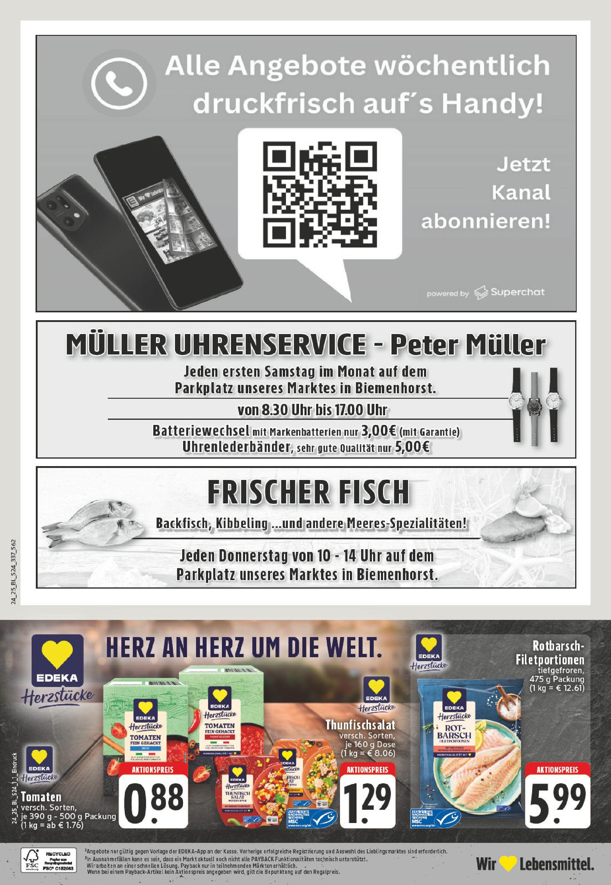 Edeka prospekt Bocholt	 (ab 08.06.2025) » Angebote Online | Seite: 24 | Produkte: Thunfisch, Tomaten, Fisch, Salat