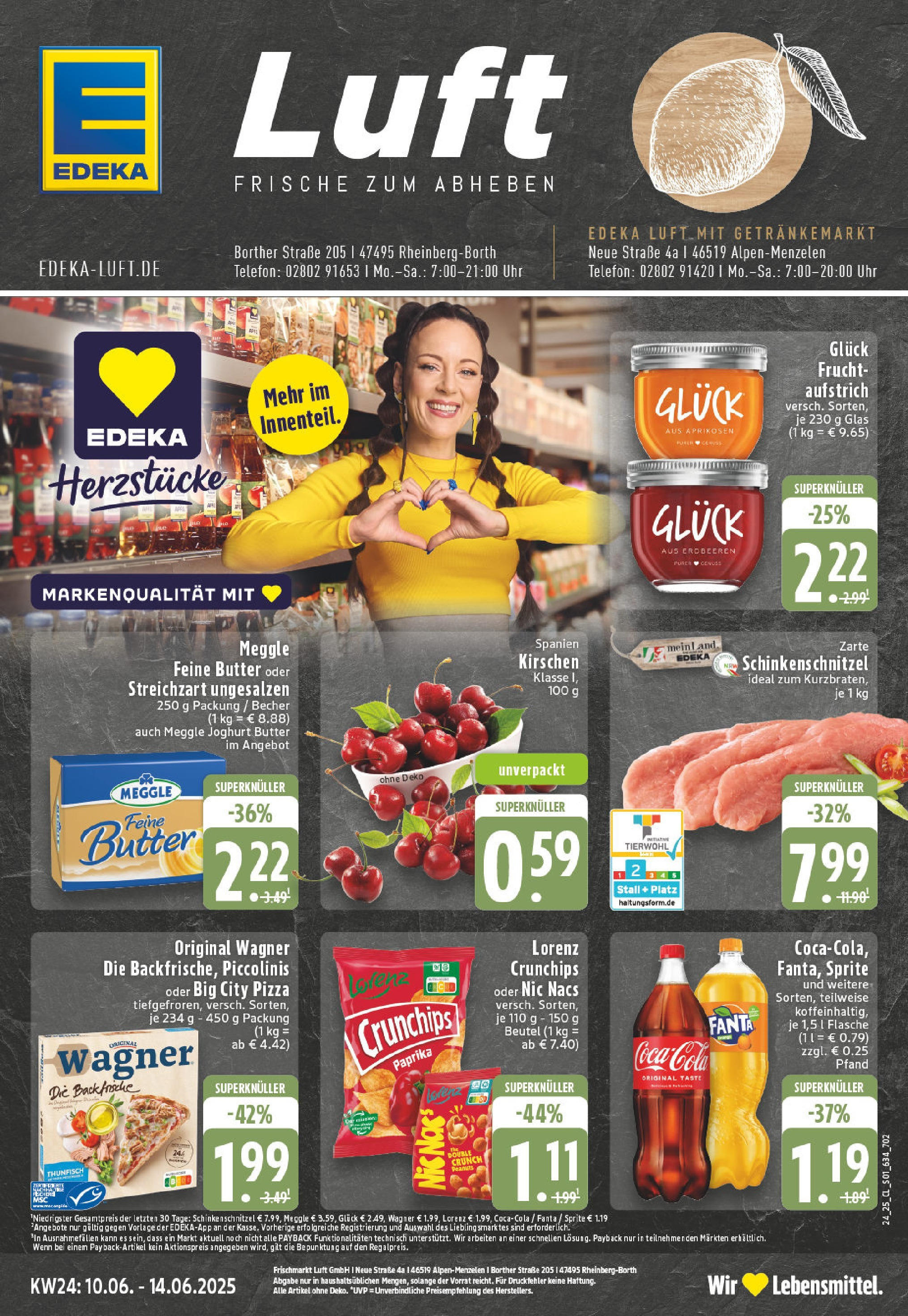 EDEKA Prospekt ab 08.06.2025 - Prospekt Rheinberg - Borth Online Vorschau von dem Prospekt des Geschäftes Edeka, gültig ab dem 08.06.2025