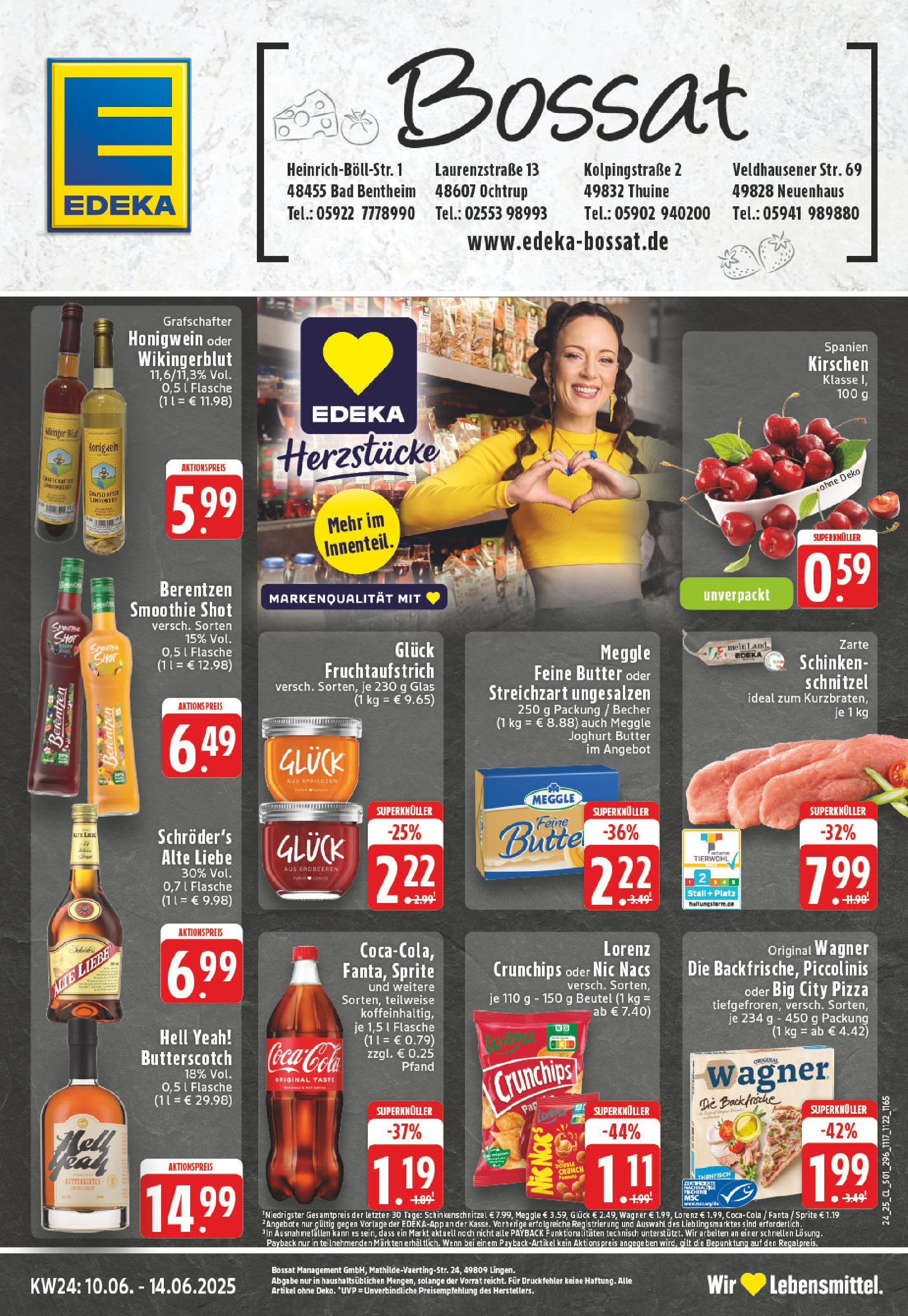 Edeka prospekt Bad Bentheim	 (ab 08.06.2025) » Angebote Online | Seite: 1 | Produkte: Fanta, Butter, Schnitzel, Piccolinis