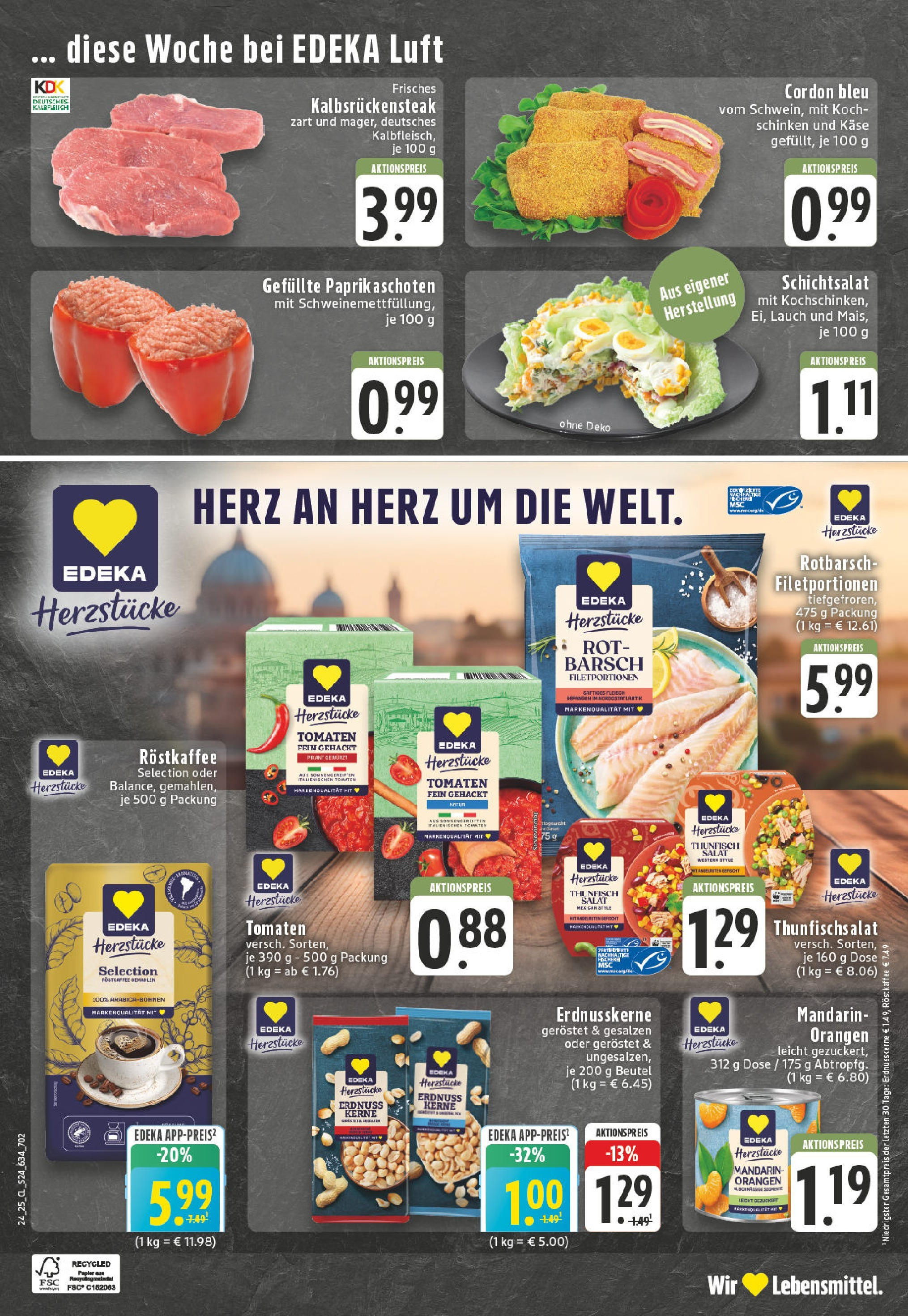 Edeka prospekt Rheinberg - Borth	 (ab 08.06.2025) » Angebote Online | Seite: 24 | Produkte: Käse, Tomaten, Tee, Steak