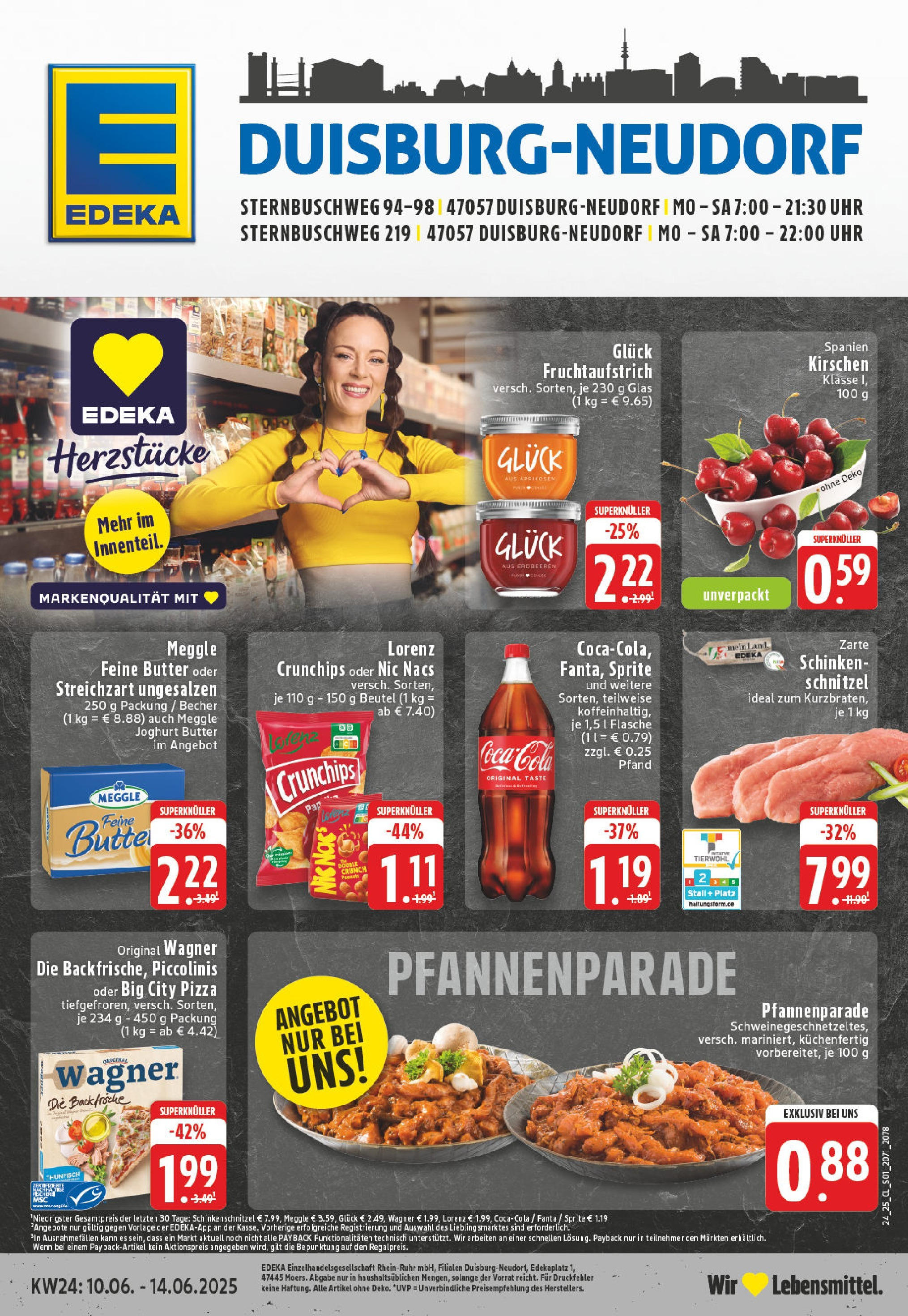 Edeka prospekt Duisburg	 (ab 08.06.2025) » Angebote Online | Seite: 1 | Produkte: Fanta, Cola, Joghurt, Pizza