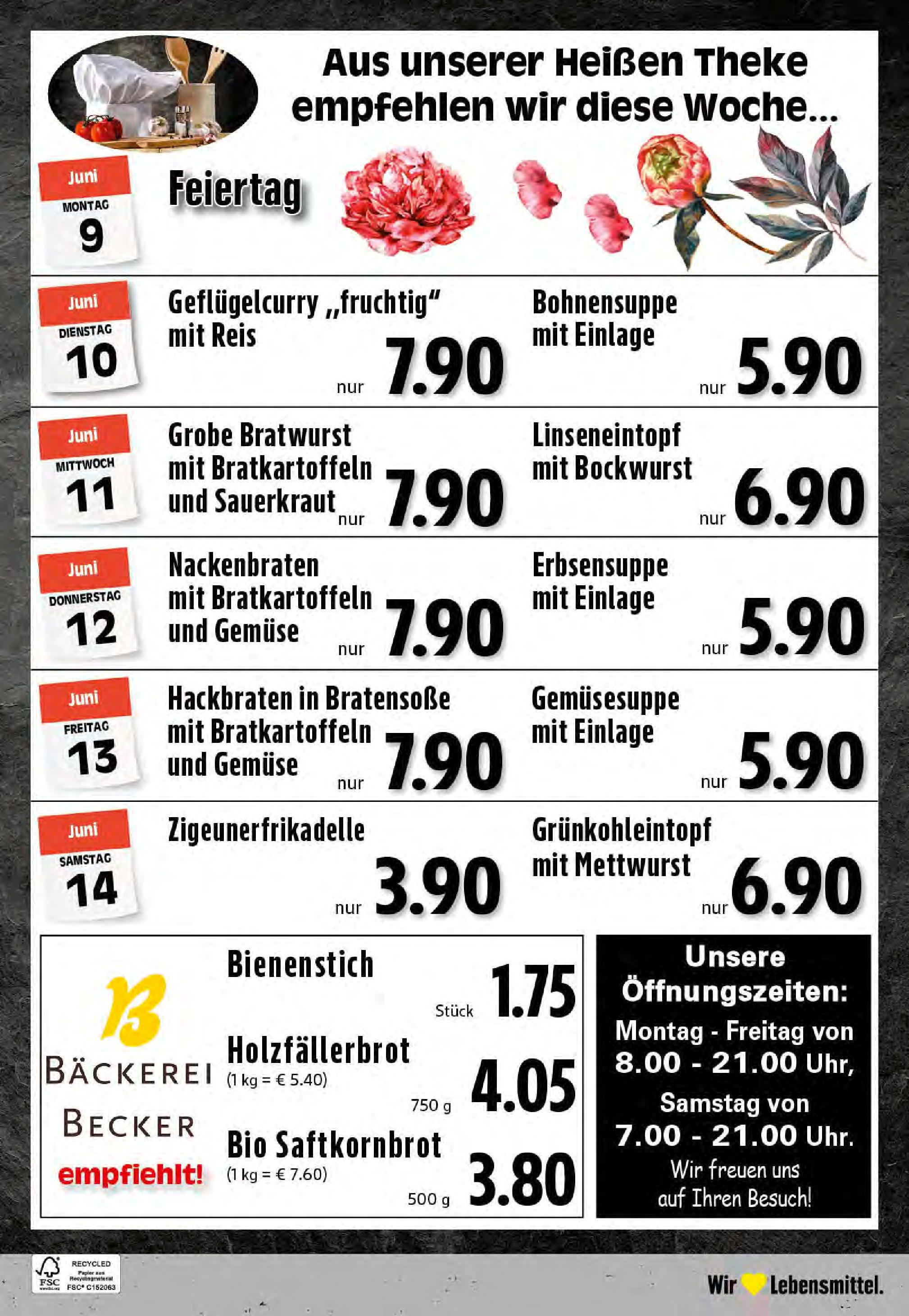 Edeka prospekt Reken-Bahnhof	 (ab 08.06.2025) » Angebote Online | Seite: 24 | Produkte: Bockwurst, Bäckerei, Theke, Gemüse