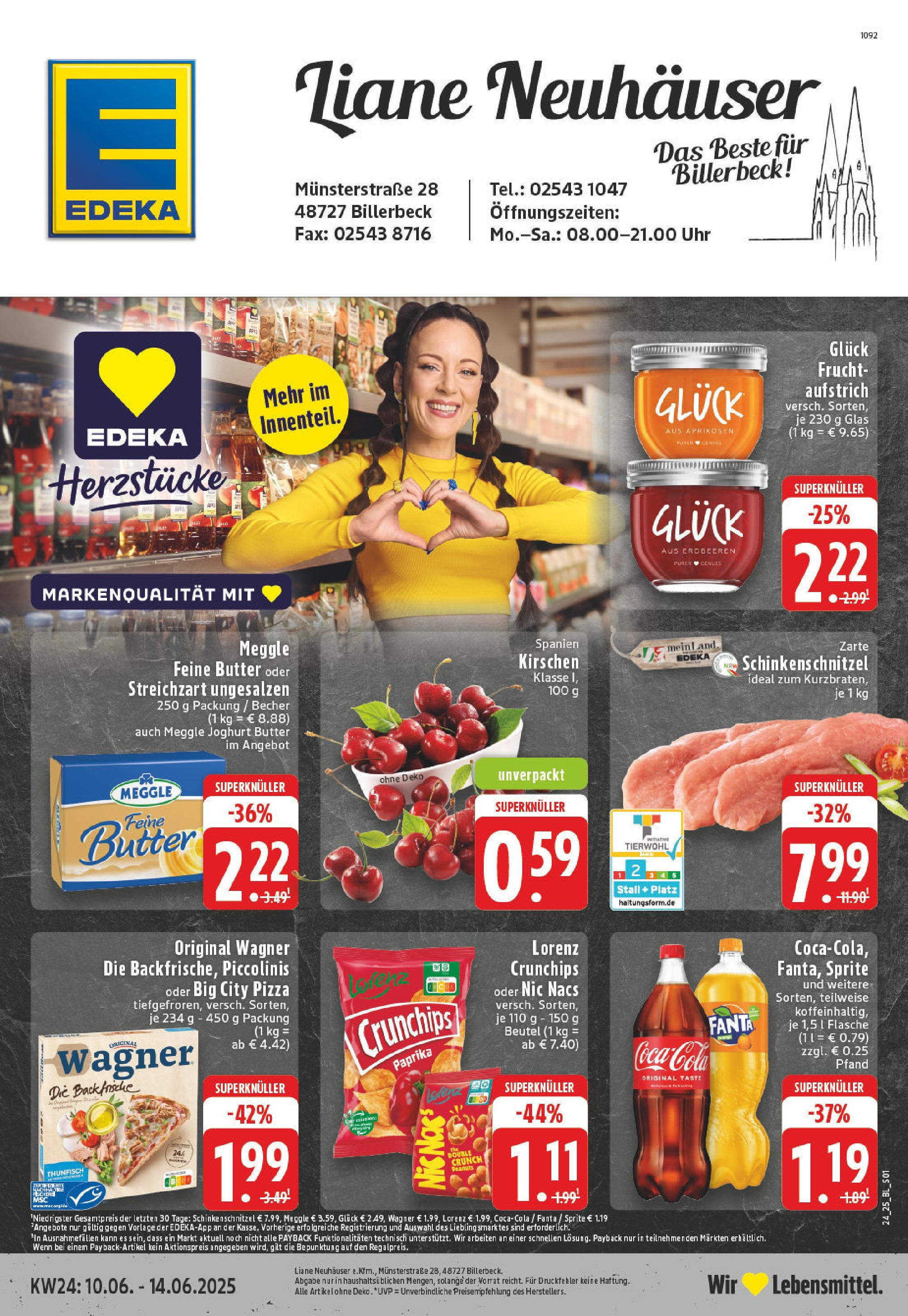 Edeka prospekt Billerbeck	 (ab 08.06.2025) » Angebote Online | Seite: 1 | Produkte: Joghurt, Thunfisch, Lorenz crunchips, Erdbeeren