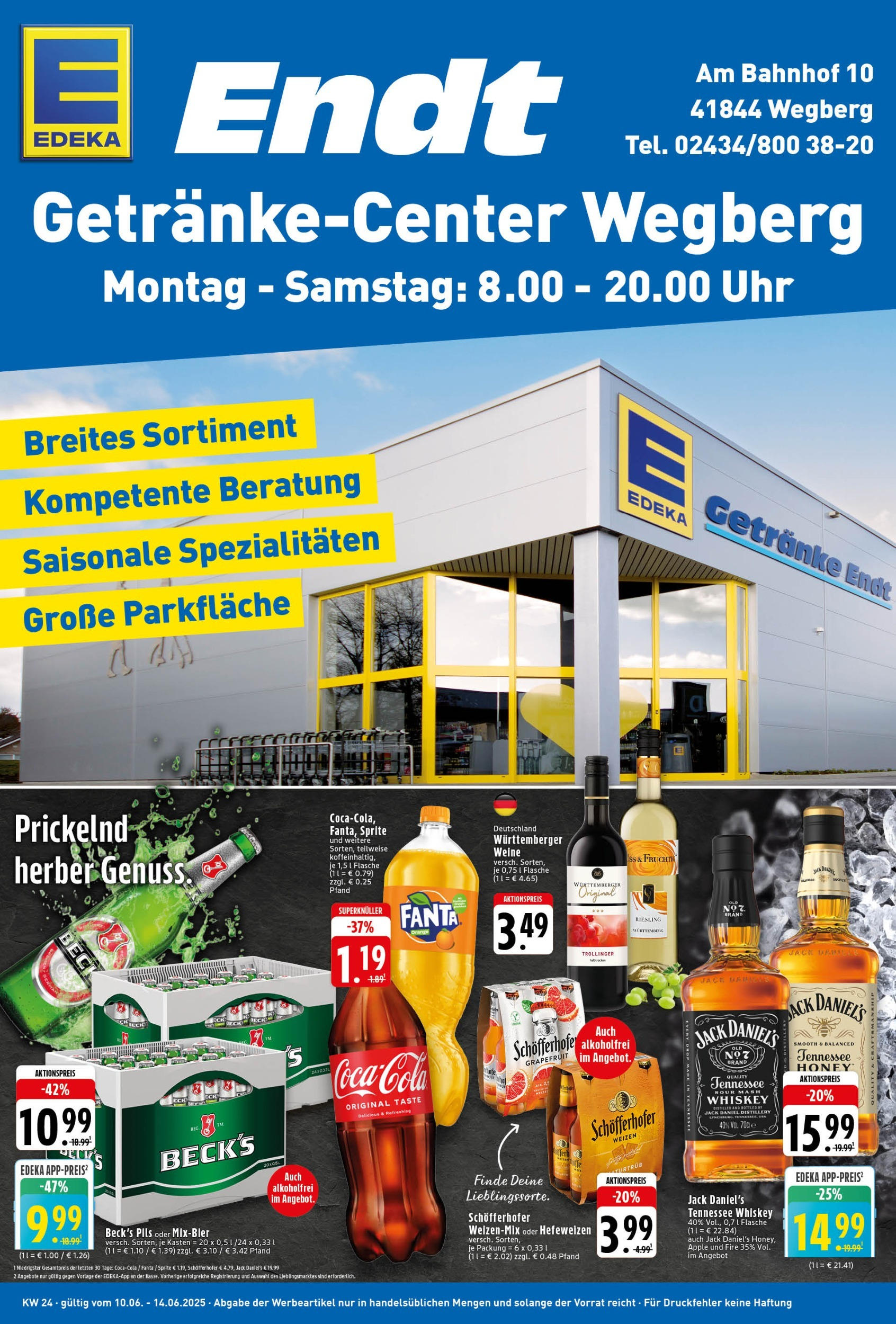 EDEKA Prospekt ab 08.06.2025 - Prospekt Wegberg Online Vorschau von dem Prospekt des Geschäftes Edeka, gültig ab dem 08.06.2025