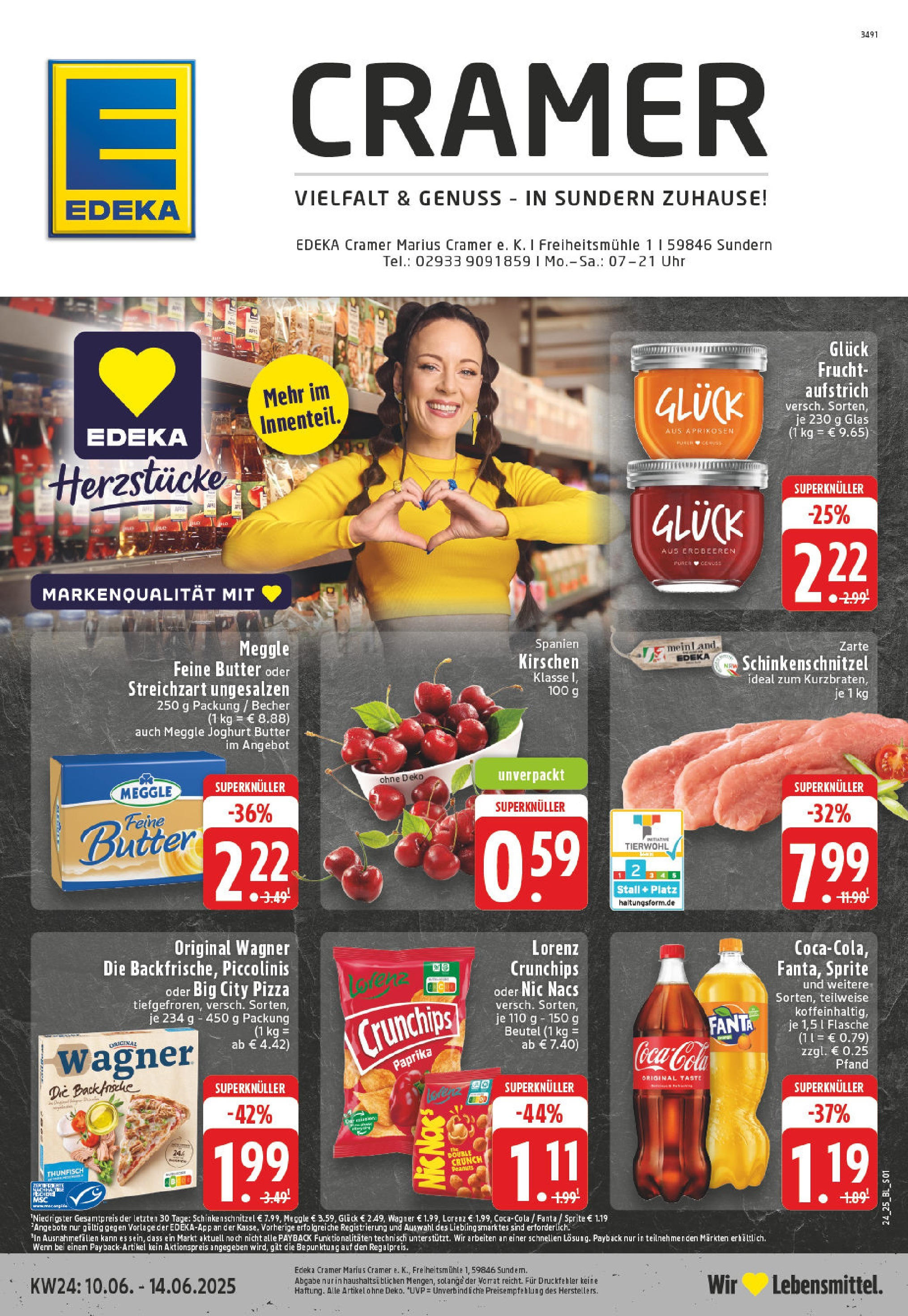 Edeka prospekt Sundern	 (ab 08.06.2025) » Angebote Online | Seite: 1 | Produkte: Fanta, Joghurt, Erdbeeren, Uhr