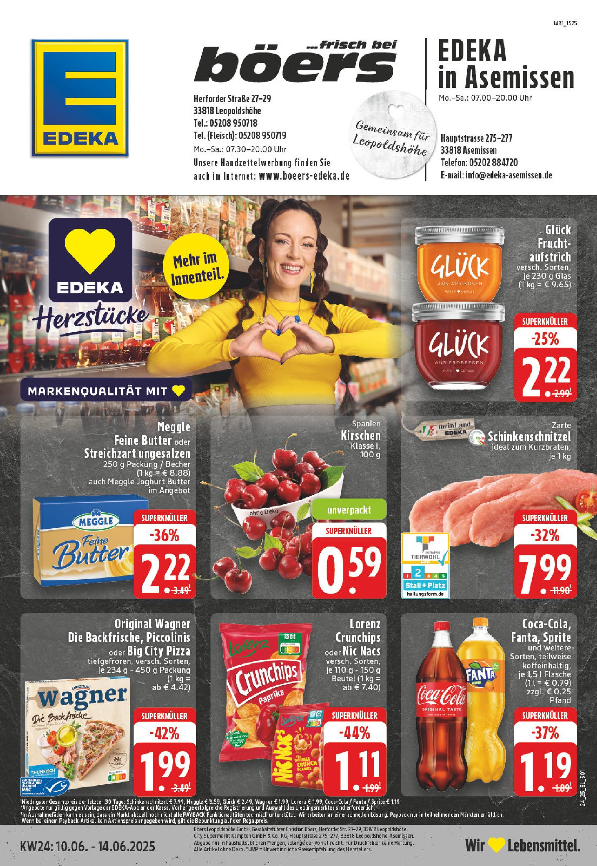 EDEKA Prospekt ab 08.06.2025 - Prospekt Leopoldshöhe Online Vorschau von dem Prospekt des Geschäftes Edeka, gültig ab dem 08.06.2025