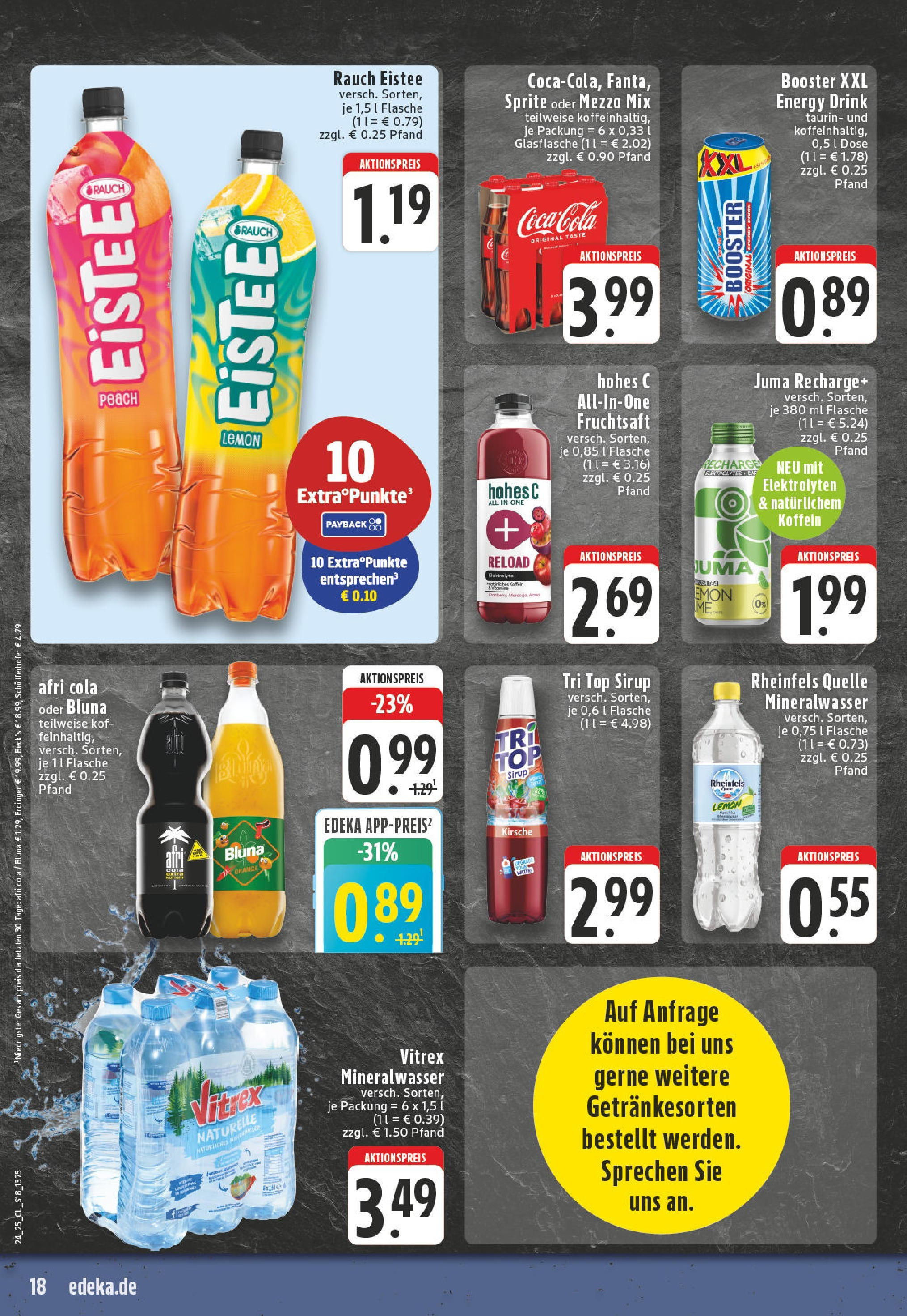 Edeka prospekt Witten-Herbede	 (ab 08.06.2025) » Angebote Online | Seite: 18 | Produkte: Cola, Energy, Sirup, Oder mezzo mix