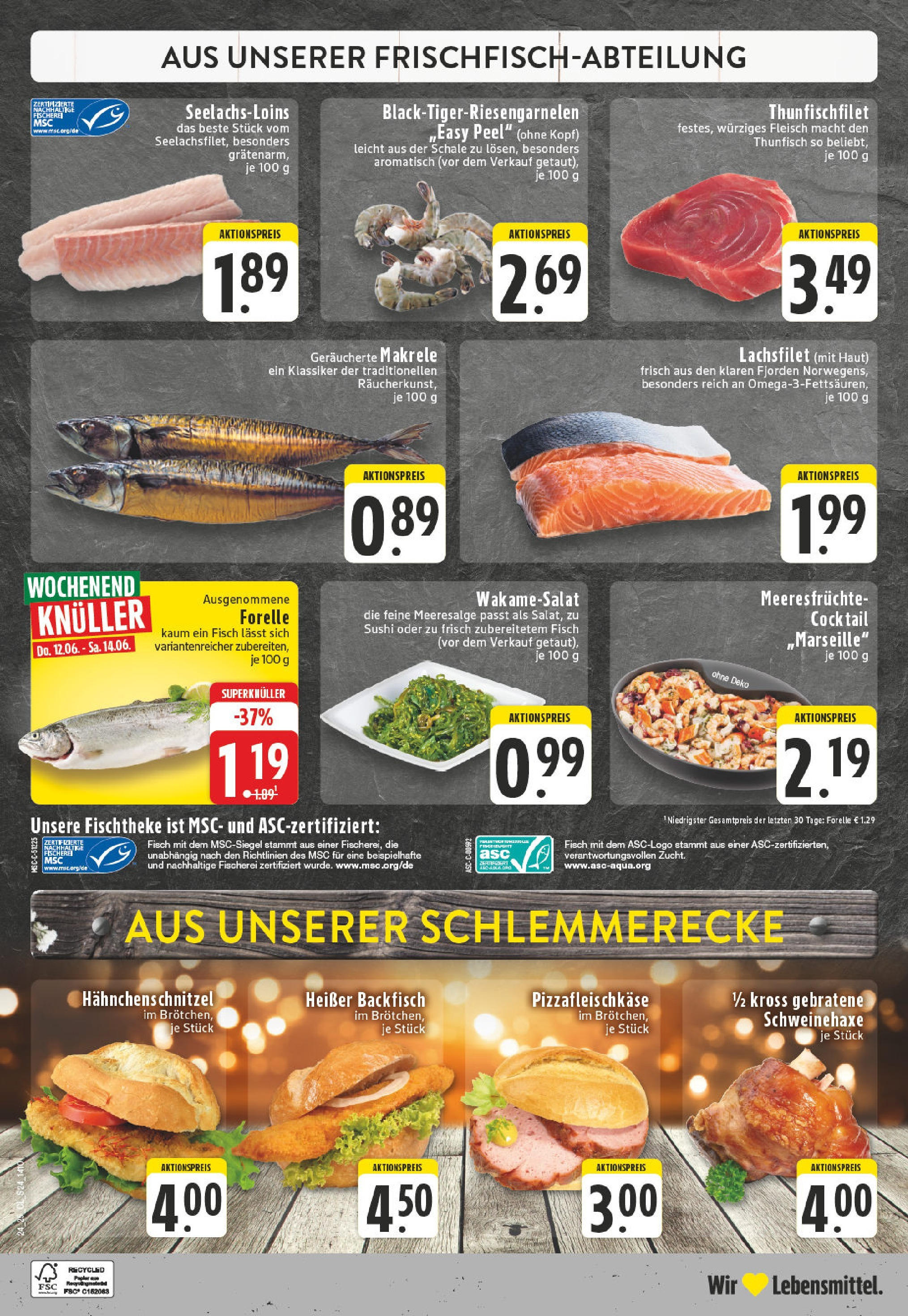 Edeka prospekt Ransbach-Baumbach	 (ab 08.06.2025) » Angebote Online | Seite: 24 | Produkte: Thunfisch, Fisch, Meeresfrüchte, Fleisch