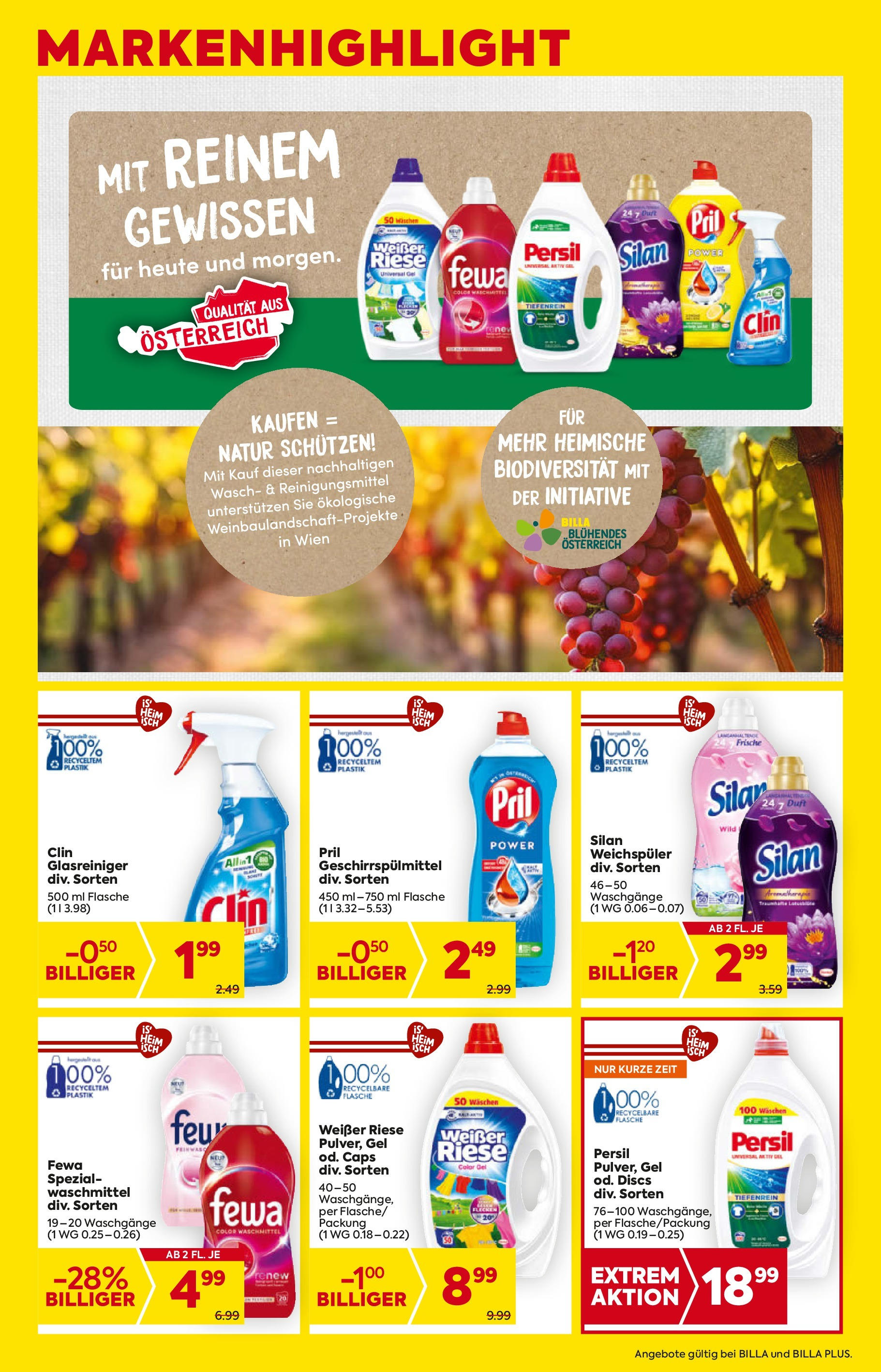 Billa - BILLA: Flugblatt gültig bei BILLA & BILLA PLUS ab 11.06.2025 - Angebote, Prospekt | Seite: 15 | Produkte: Geschirrspülmittel, Duft, Weichspüler, Waschmittel