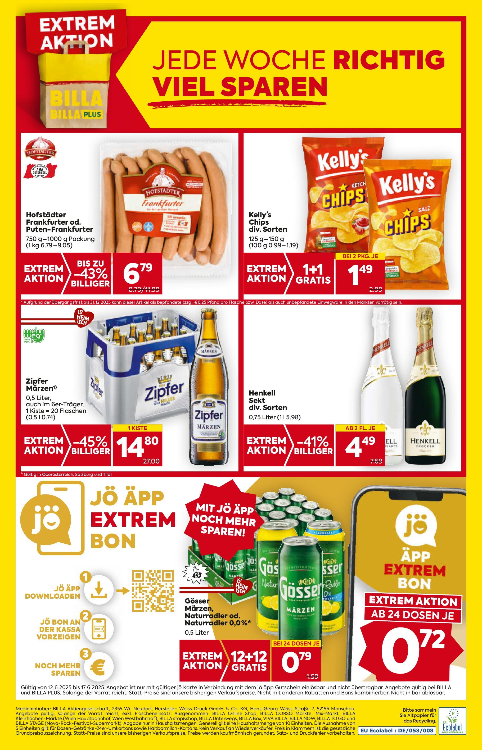Billa - BILLA: Flugblatt gültig bei BILLA & BILLA PLUS ab 11.06.2025 - Angebote, Prospekt | Seite: 16 | Produkte: Chips, Salz