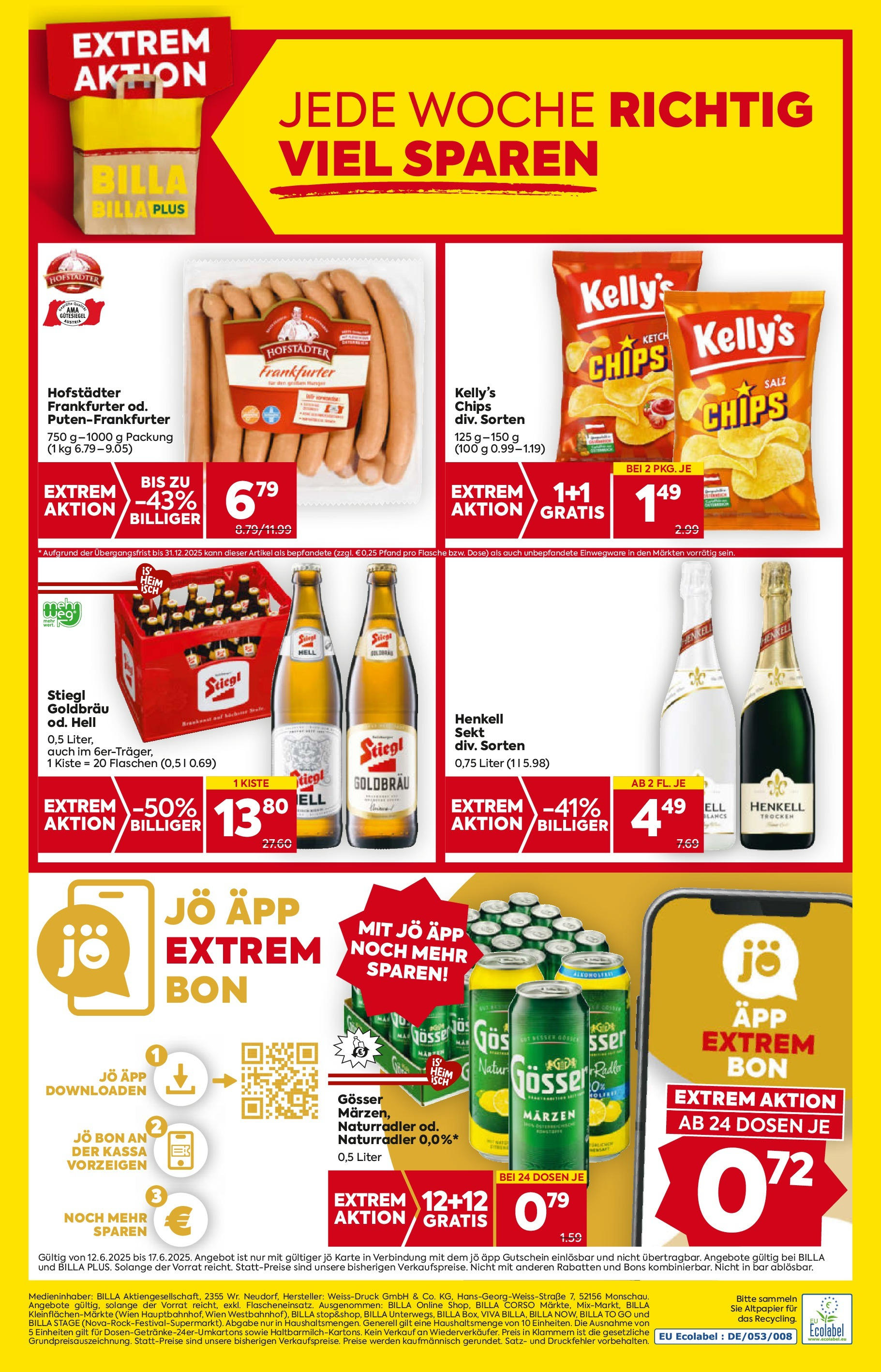 Billa - BILLA: Flugblatt gültig bei BILLA & BILLA PLUS ab 11.06.2025 - Angebote, Prospekt | Seite: 16 | Produkte: Chips, Salz