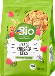 dmBio Haferkekse, Knusper Keks Himbeere Limette