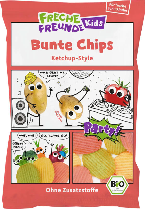 Freche Freunde Kindersnack Bunte Chips Ketchup Style