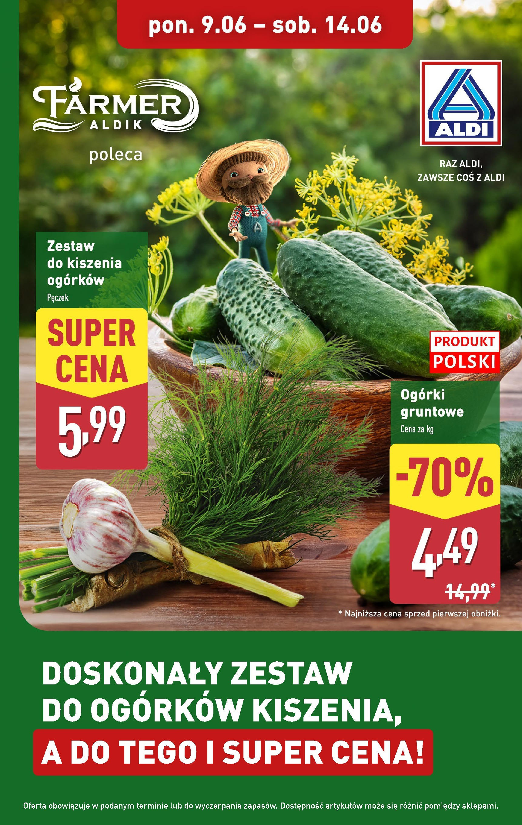 Aldi Promocja zestaw do kiszenia od 09.06.2025 - Nowa Gazetka - Numer strony 1
