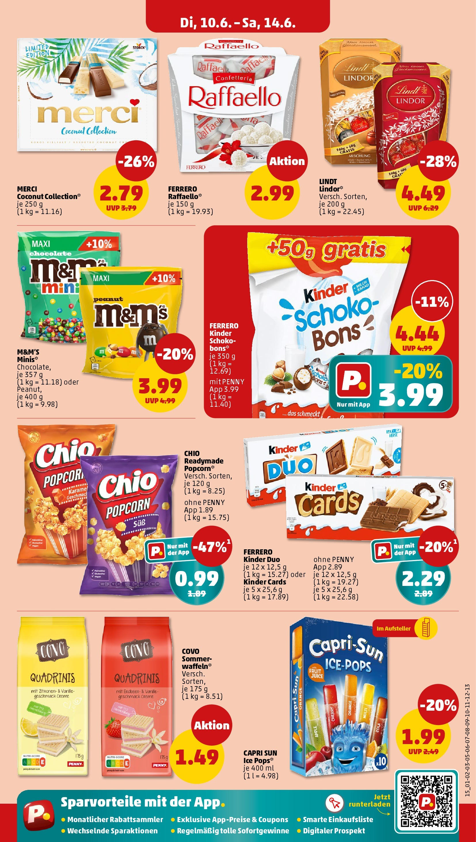 Penny prospekt Bremen (ab 10.06.2025) » Angebote Online | Seite: 17 | Produkte: Raffaello, Cola, Milch, Lindt