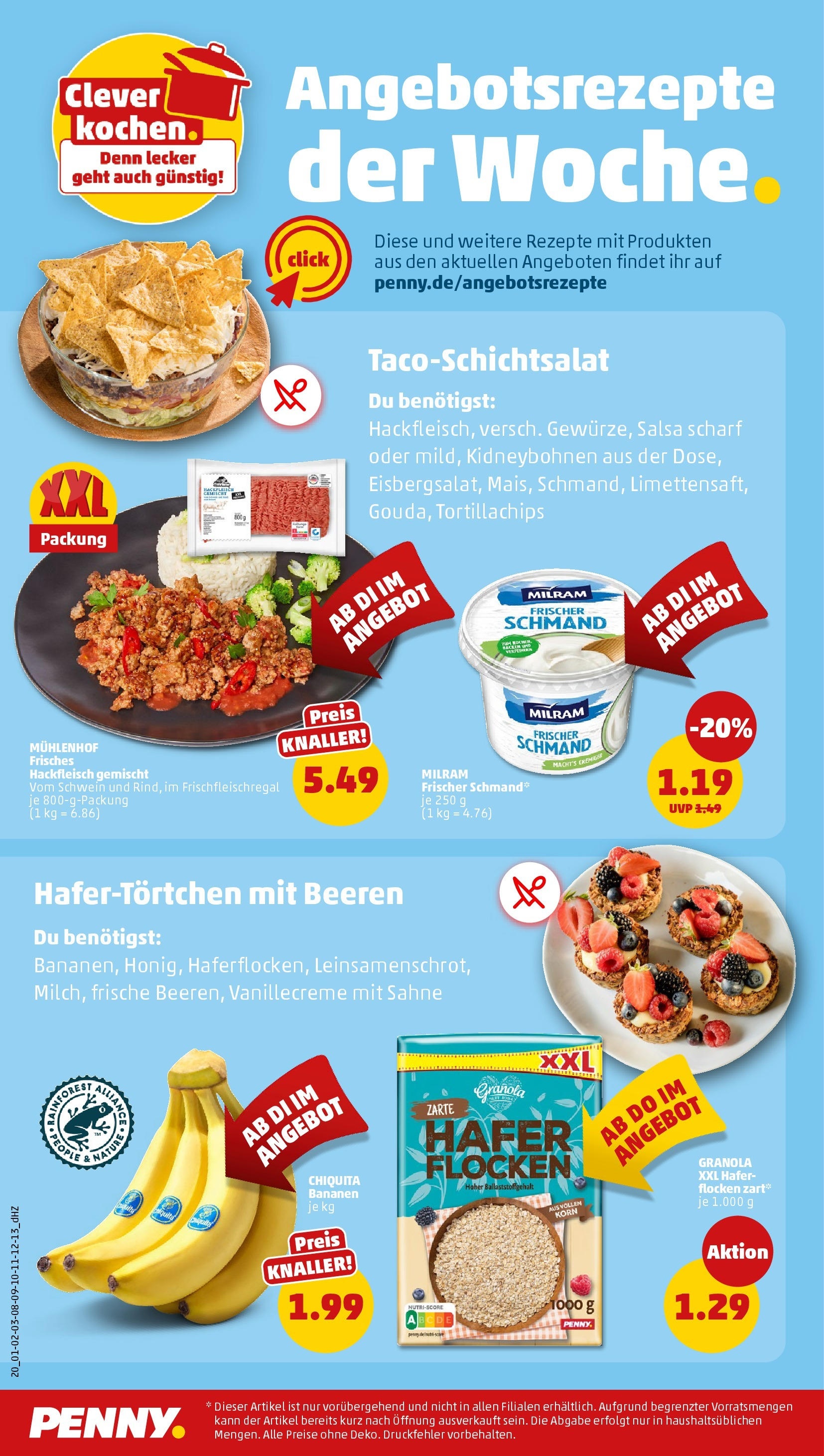 Penny prospekt Bremen (ab 10.06.2025) » Angebote Online | Seite: 22 | Produkte: Bananen, Milram, Sahne, Flocken